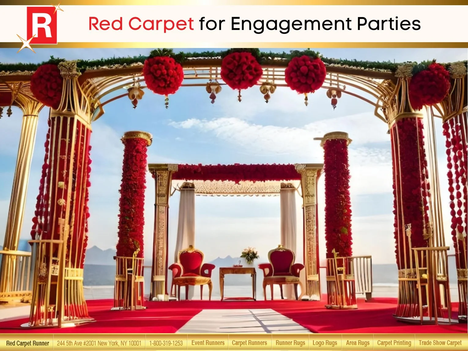 Red Carpet for Engagement Parties