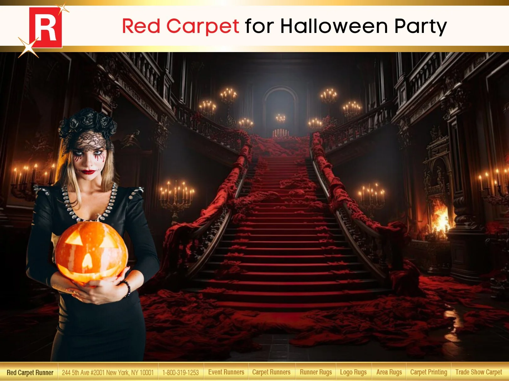 Red Carpet for Halloween Party