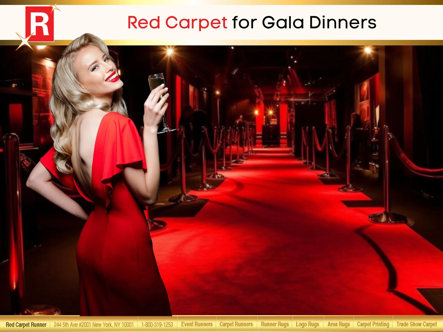 Red Carpet for Gala Dinners