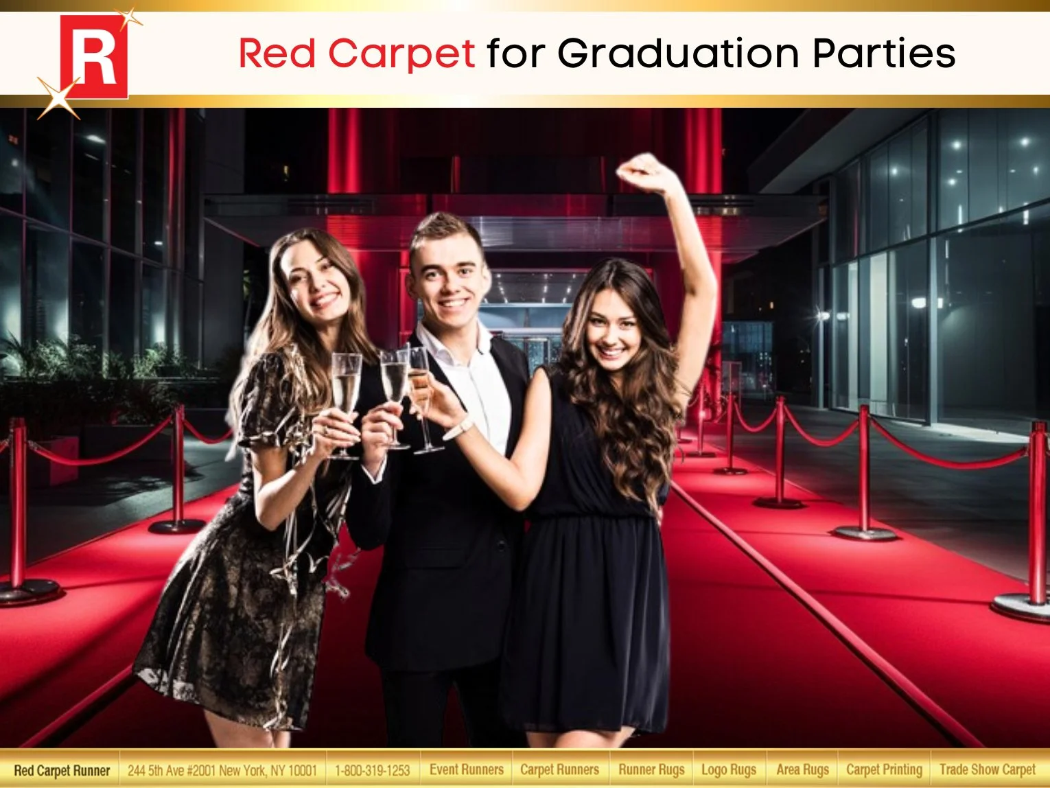 Red Carpet for Graduation Parties