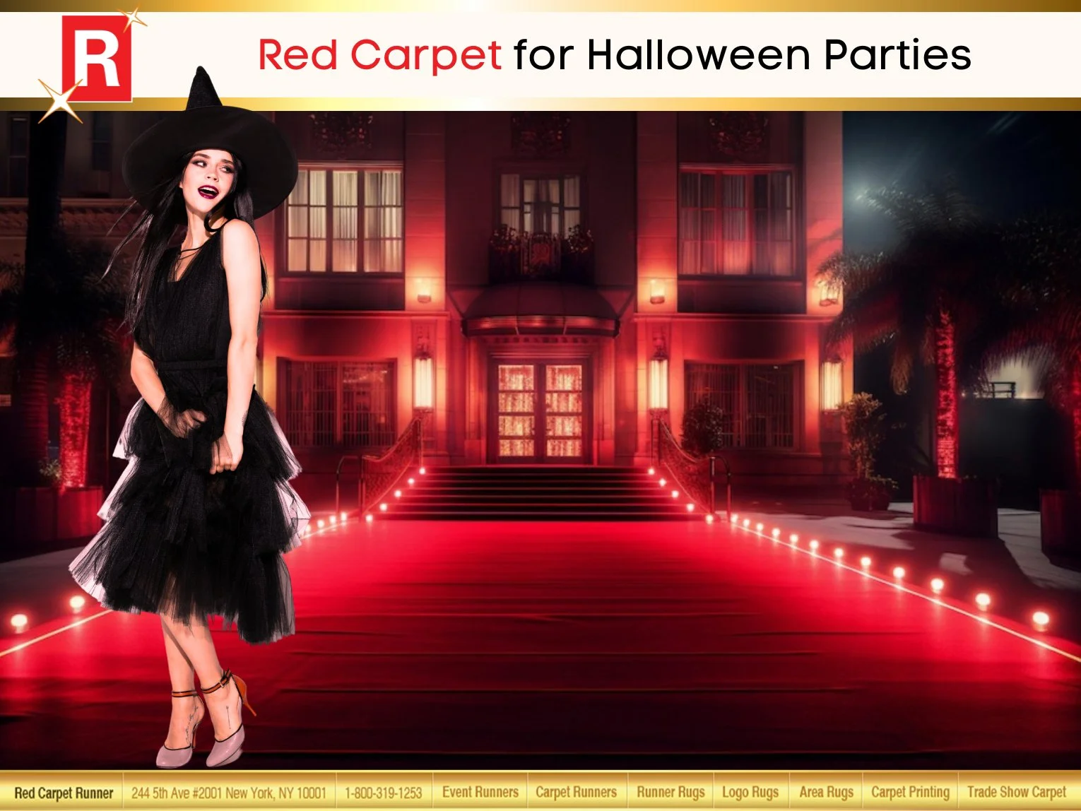 Red Carpet for Halloween Parties