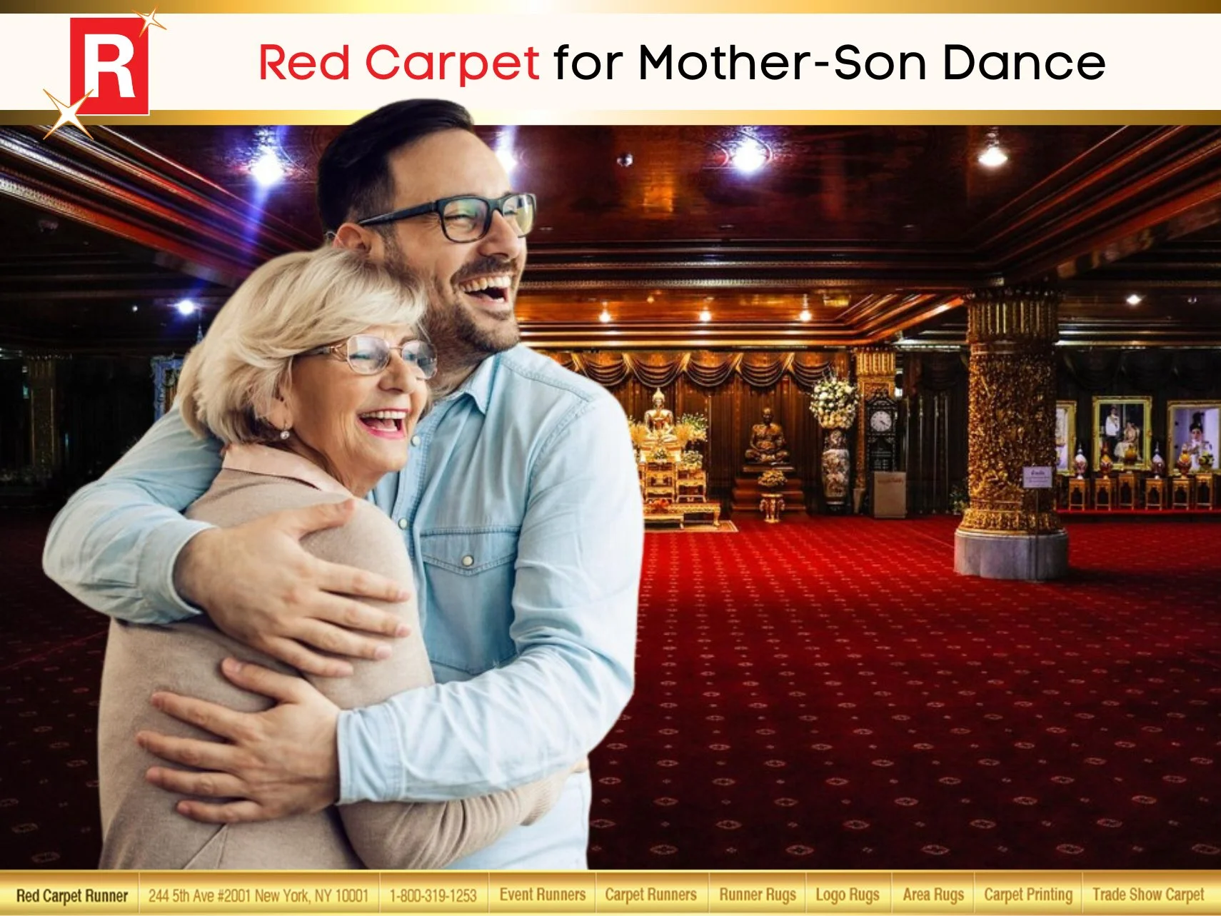 Red Carpet for Mother-Son Dance