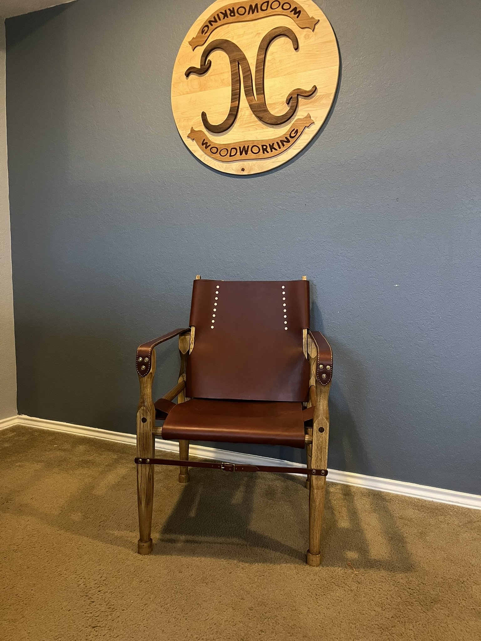 Leather Rourke Campaign Chair