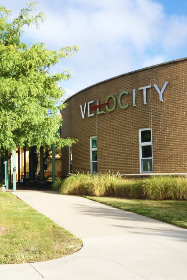 Front of Velocity Building