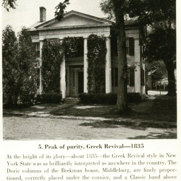 The Beekman House (&quot;Peak of Purity 1835&quot;) as seen in House &amp; Garden magazine August 1940. Come see me:
www.airbnb.com/p/Beekmanmansion 

#americancountryhouse #cottagecore #upstateny #bedandbreakfast #catskills #greekrevival #airbnb #ai