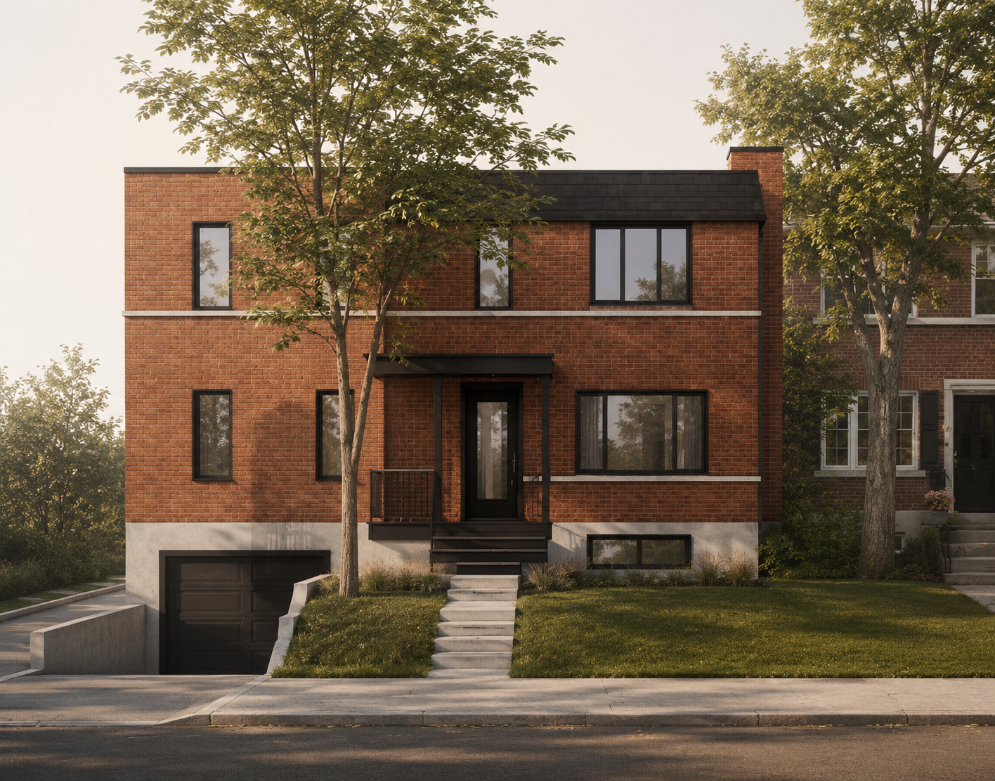 Front elevation render