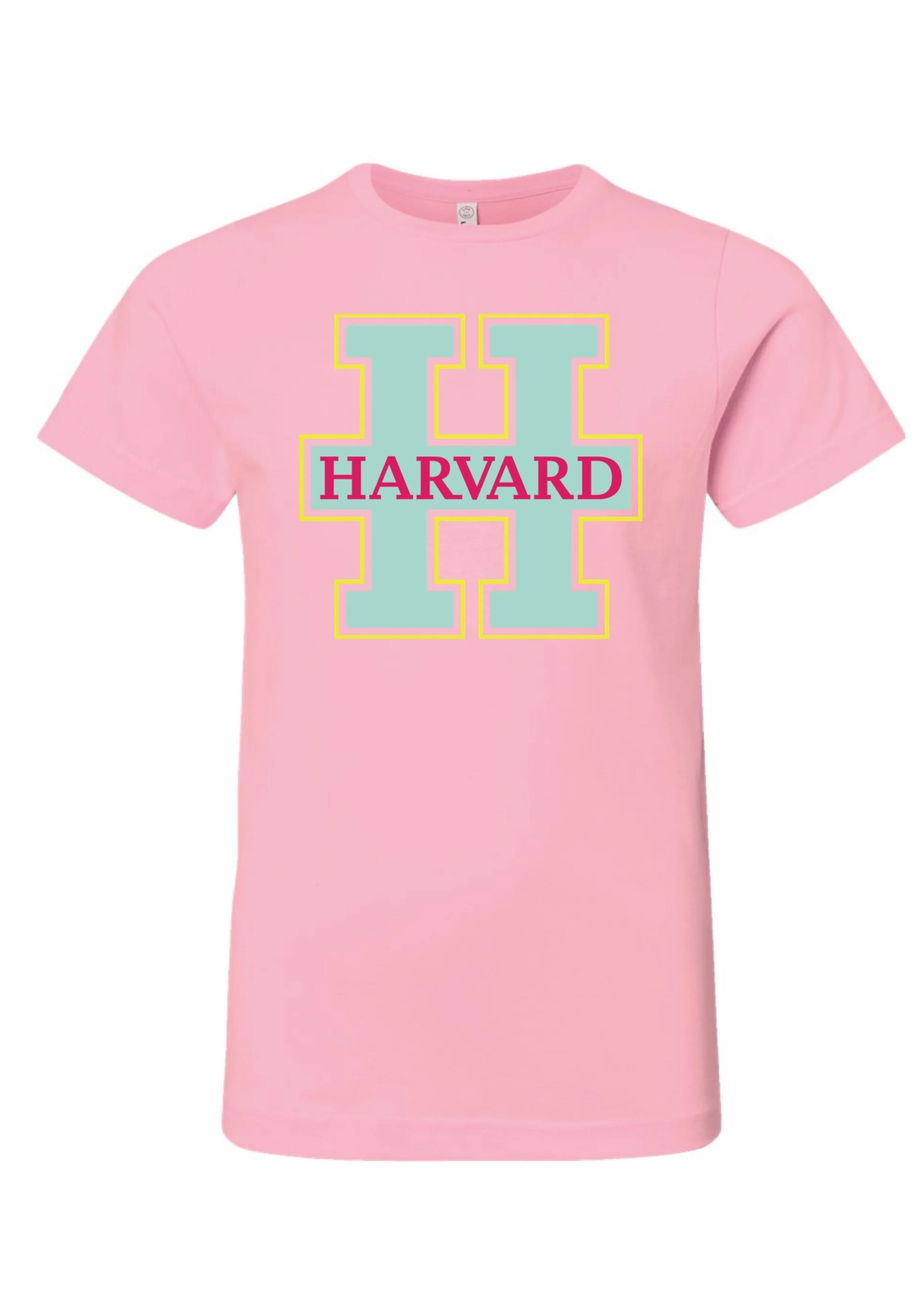 Harvard H Youth Short Sleeve T-Shirt - Light Pink