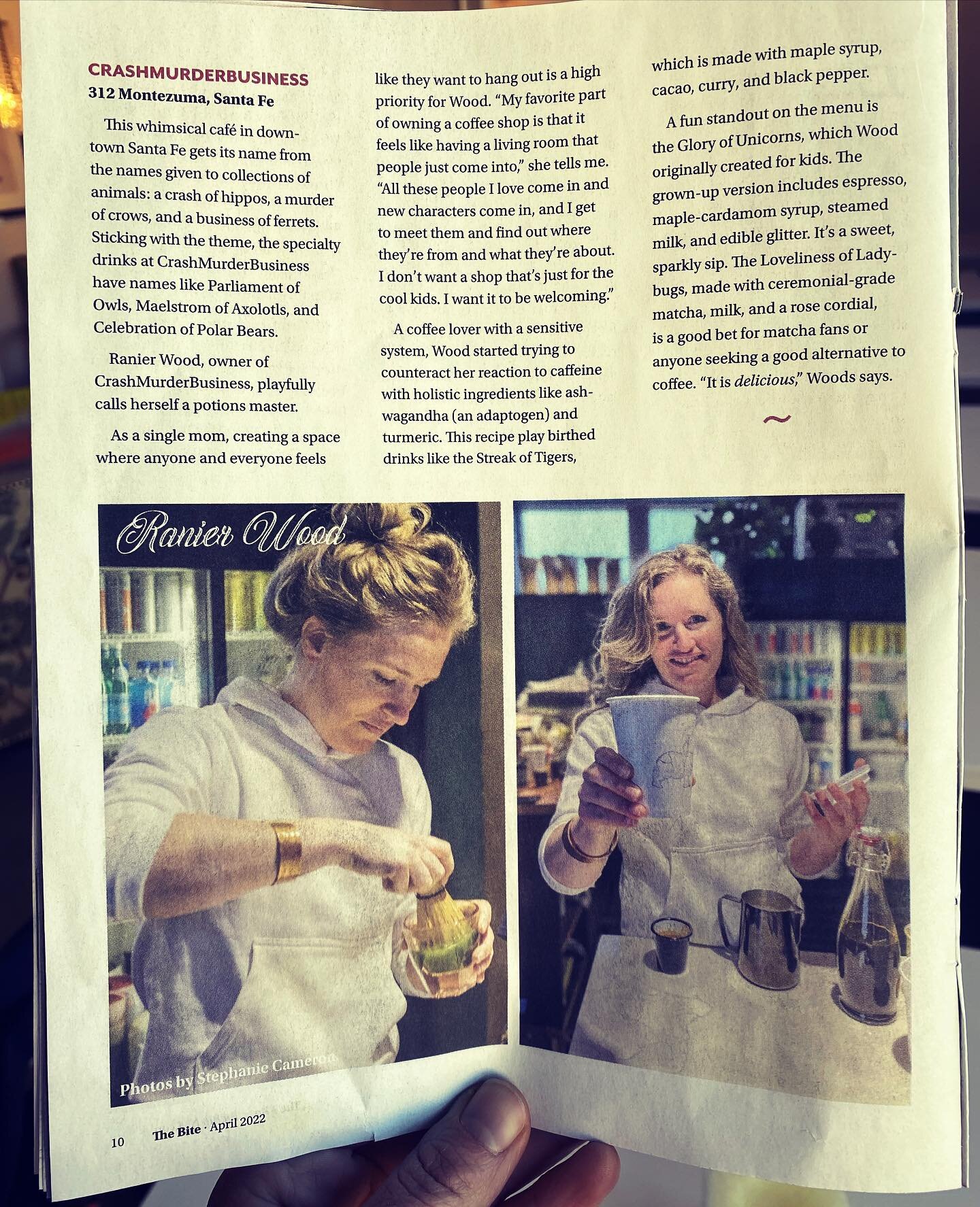Super sweet profile on owner Ranier @amielart in this month&rsquo;s edition of Bite Magazine!! Grab a copy and check it out! They profile some rad female baristas from around town and give great perspective on cafe culture etc. Thank you wonderful hu