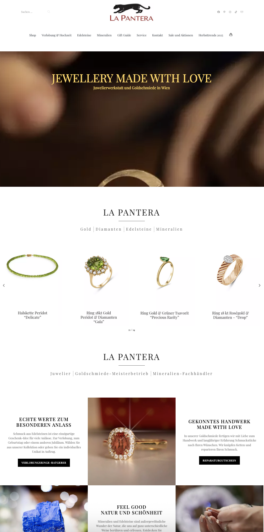 Webdesign for a goldsmith