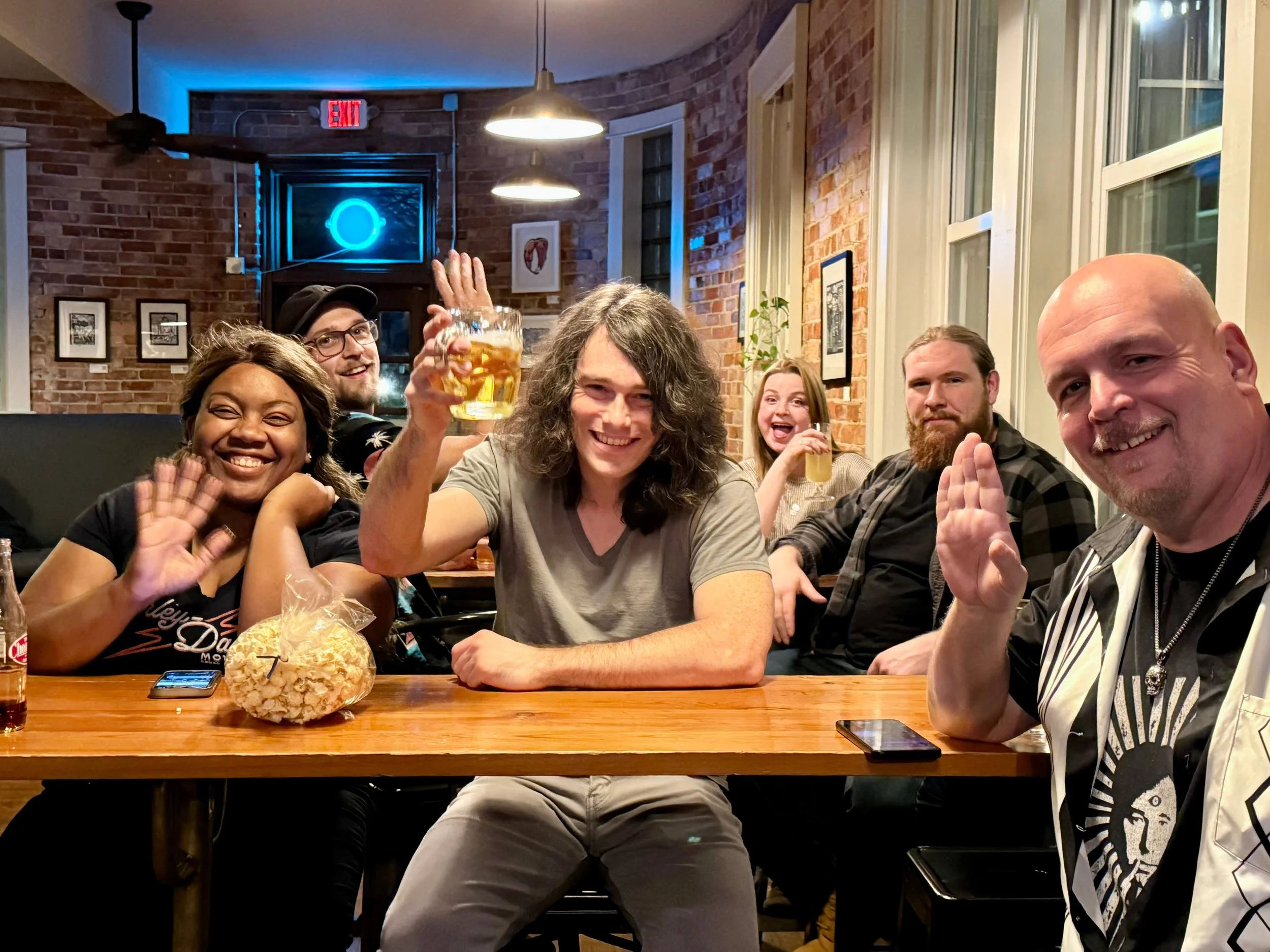 A few of the open mic artists at Fonta Flora Brewery on 2 April 2026.
