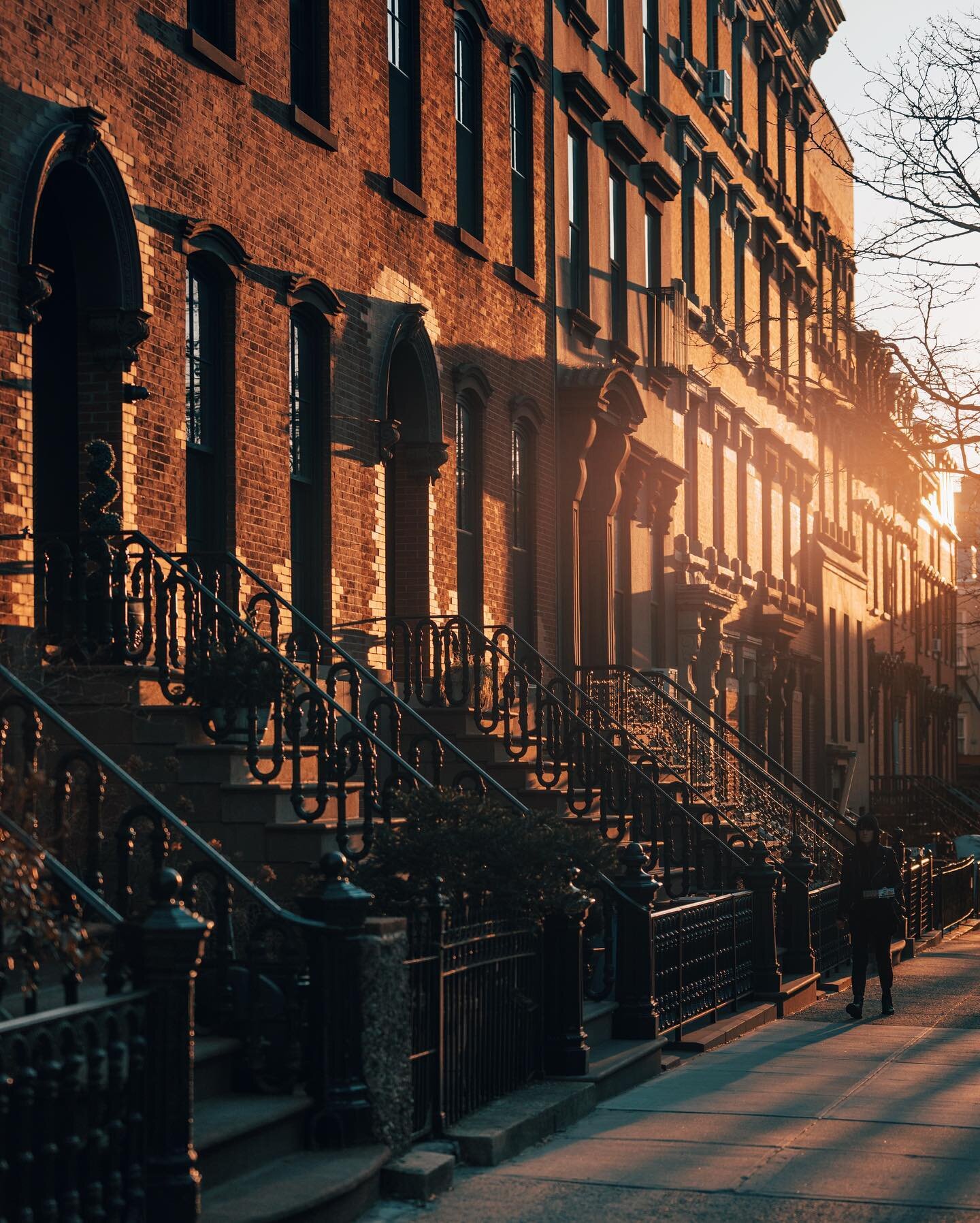 Sunset Light in Greenpoint adds an extra bit of charm to the already beautiful houses of the neighborhood
