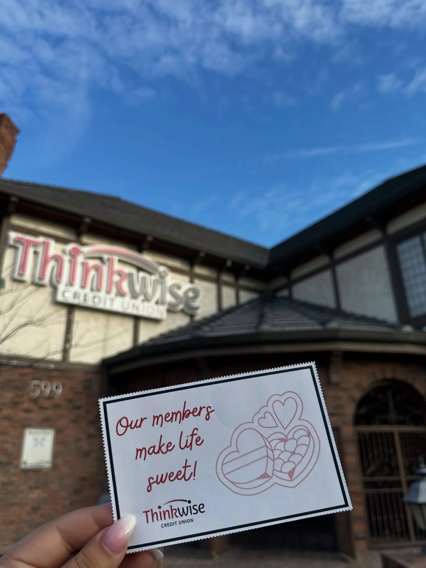 Share the love of a credit union💗

Happy Valentine&rsquo;s Day to our members and community!
&bull;
&bull;
&bull;
#thinkwisecu #thecudifference #valentinesday