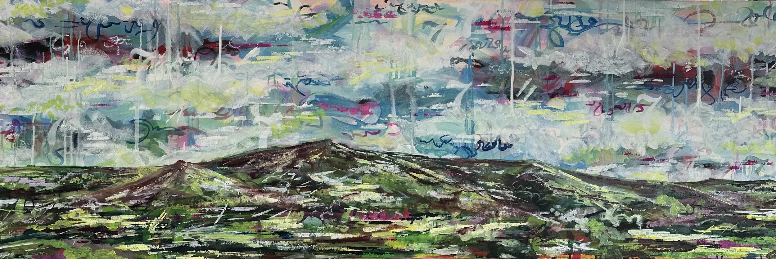 2025112001  |  oil and spray enamel on canvas  |  66" x 22"  |  SOLD