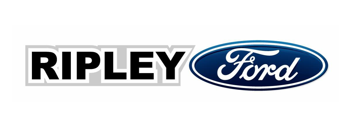 Ripley Ford logo with the word 'RIPLEY' in bold black letters and the Ford emblem in blue and white next to it.