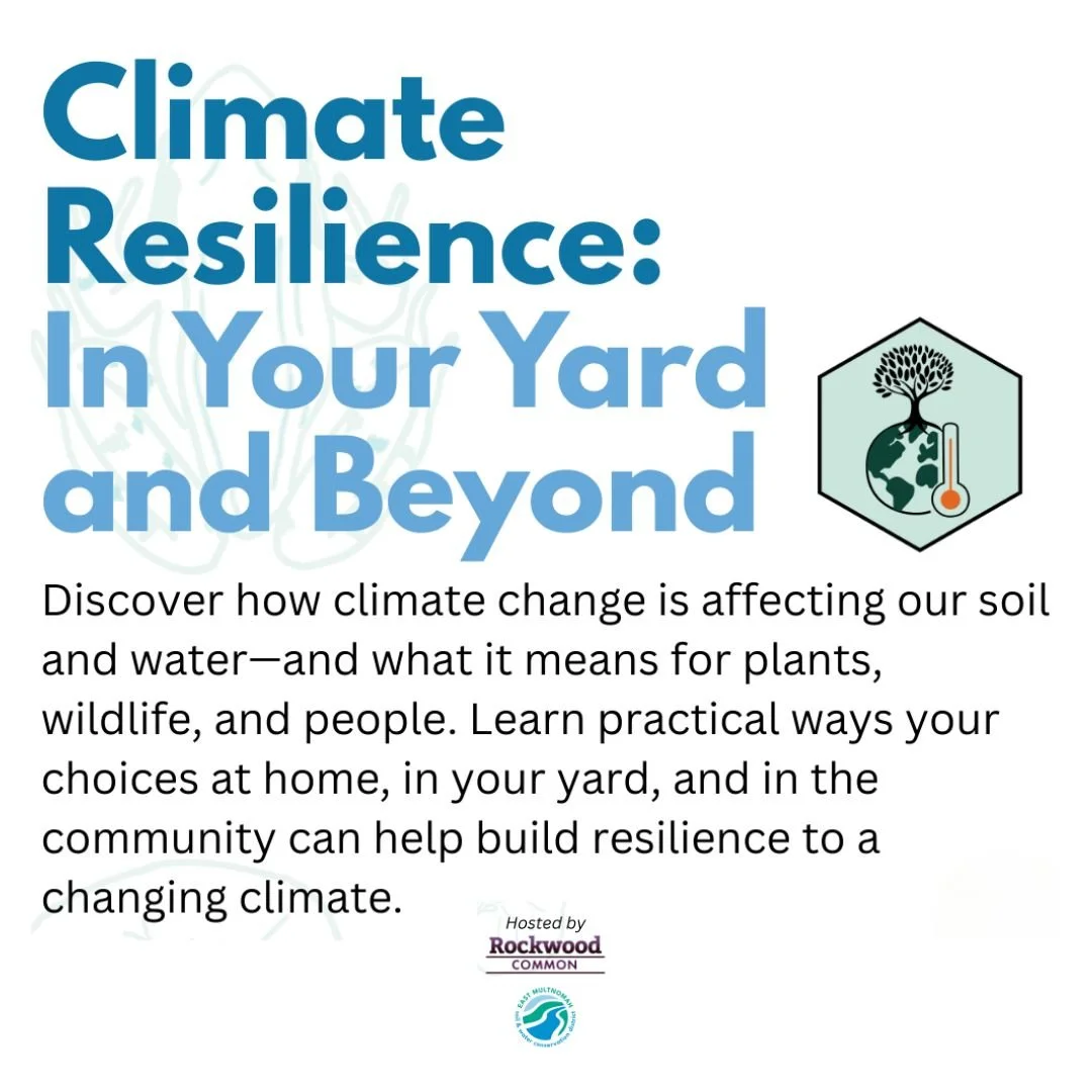 Climate Resilience: In Your Yard and Beyond - Hosted by Rockwood Common