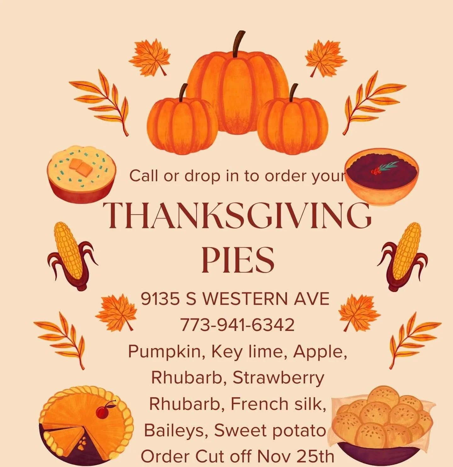 ✨ Thanksgiving is almost here and that means PIE! 🥧🍁

If you want to impress your guests (and save yourself some baking stress), head over to O&rsquo;Kelly&rsquo;s Bakery for their delicious Thanksgiving pie selection!

From classics like Pumpkin, 