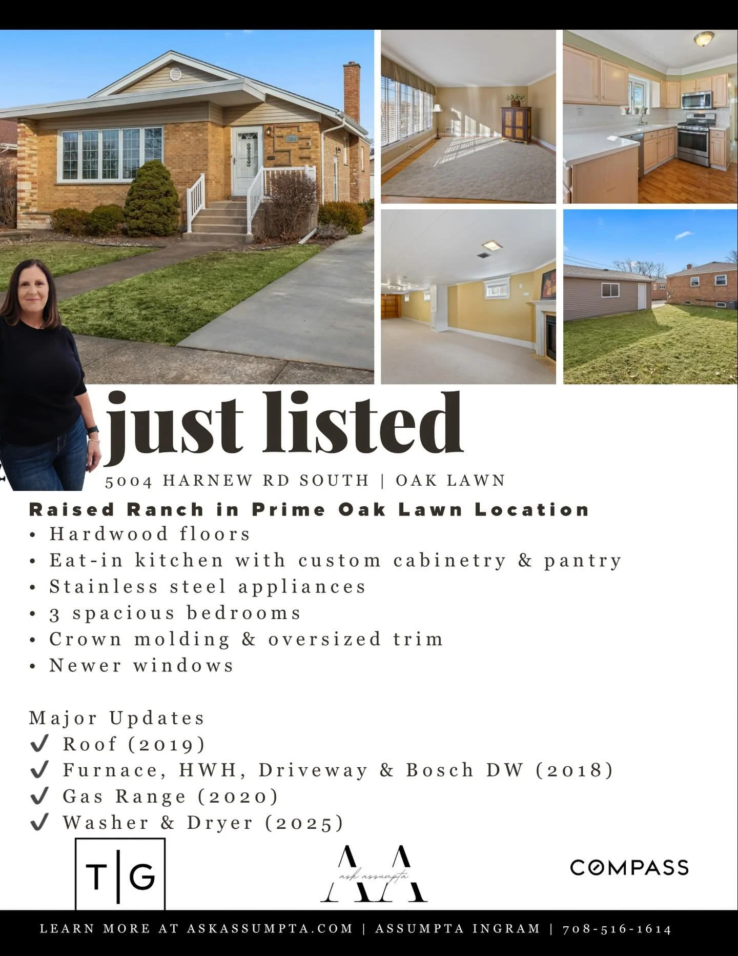 Just Listed in Oak Lawn!

📍 5004 Harnew RD South 

This impeccably maintained 3-bedroom, 2-bath raised ranch in District 123 is completely move-in ready!

✨ Hardwood floors
✨ Custom kitchen cabinetry
✨ Finished basement with fireplace
✨ 2-car garage
