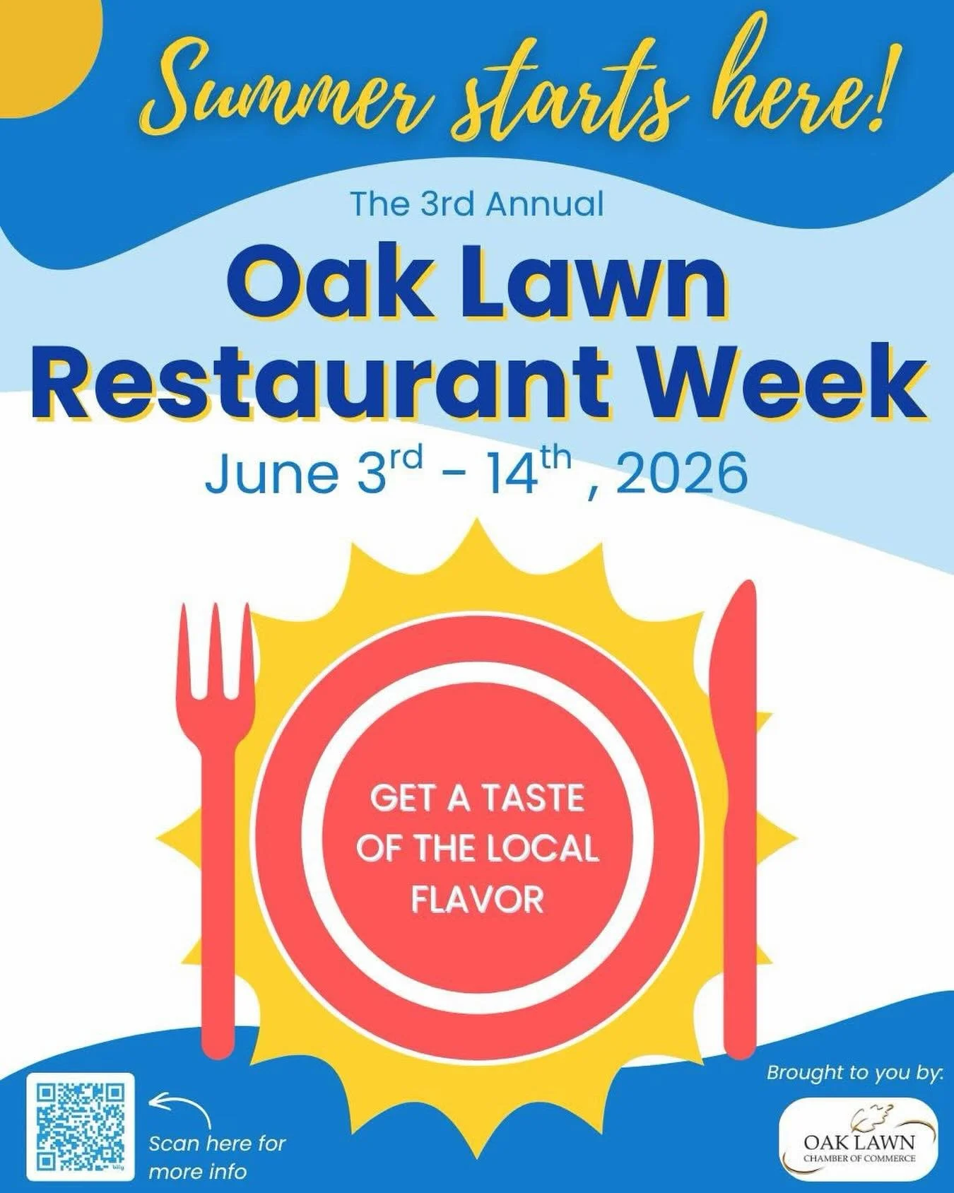 Calling all restaurants in the Oak Lawn area!

They are registering Chamber Member restaurants to participate in our 3rd Annual Oak Lawn Restaurant Week now! This event is free to participate and they do most of the marketing work for you!

They alre