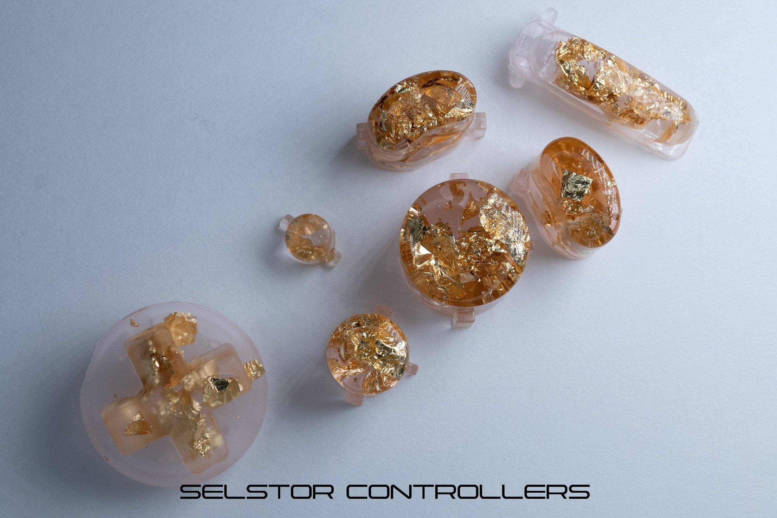 PINK GOLDSLICK GameCube Button Set - ABXYstartDpadZ