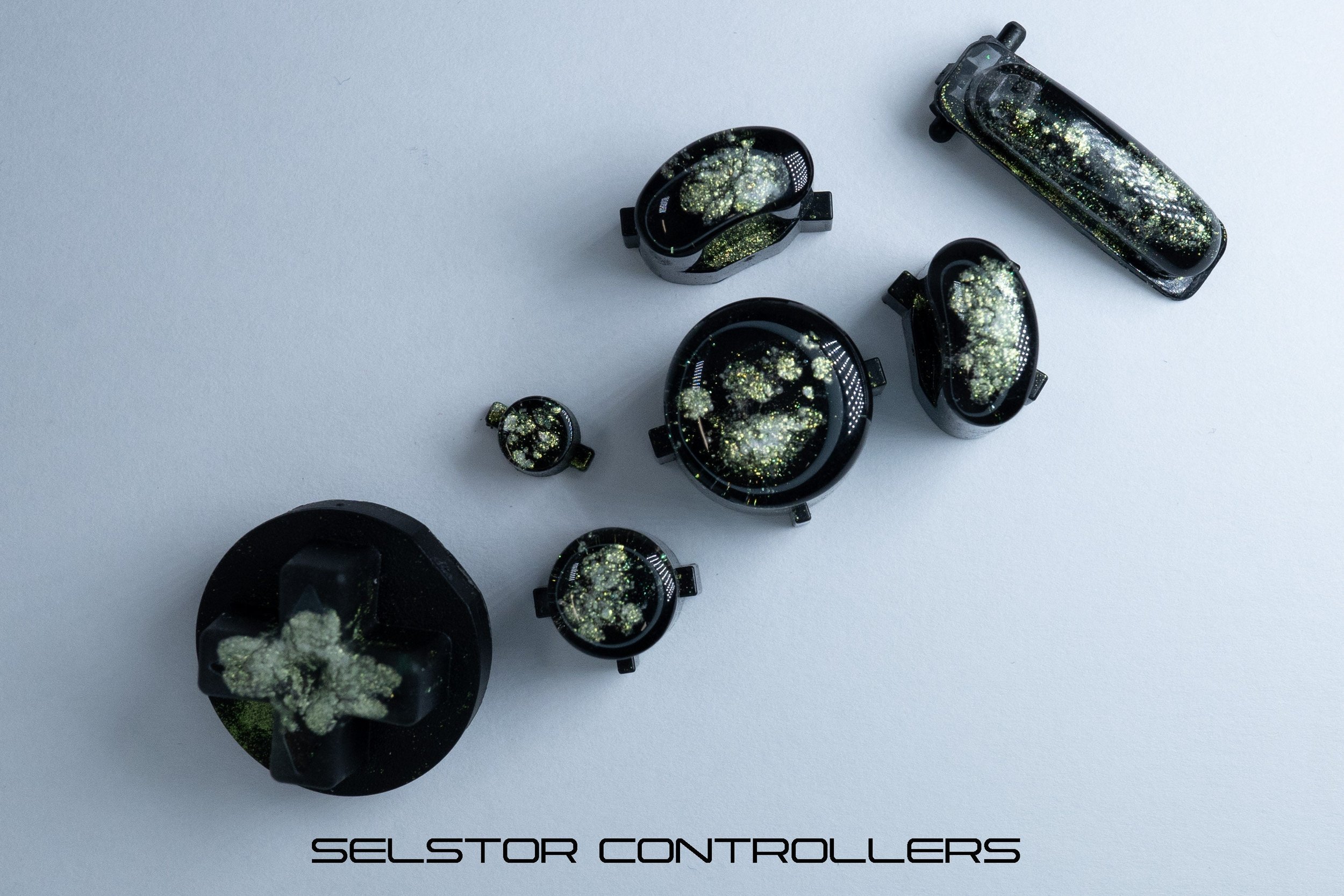 MINT NEBULA (BALD) GameCube Button Set - ABXYstartDpadZ