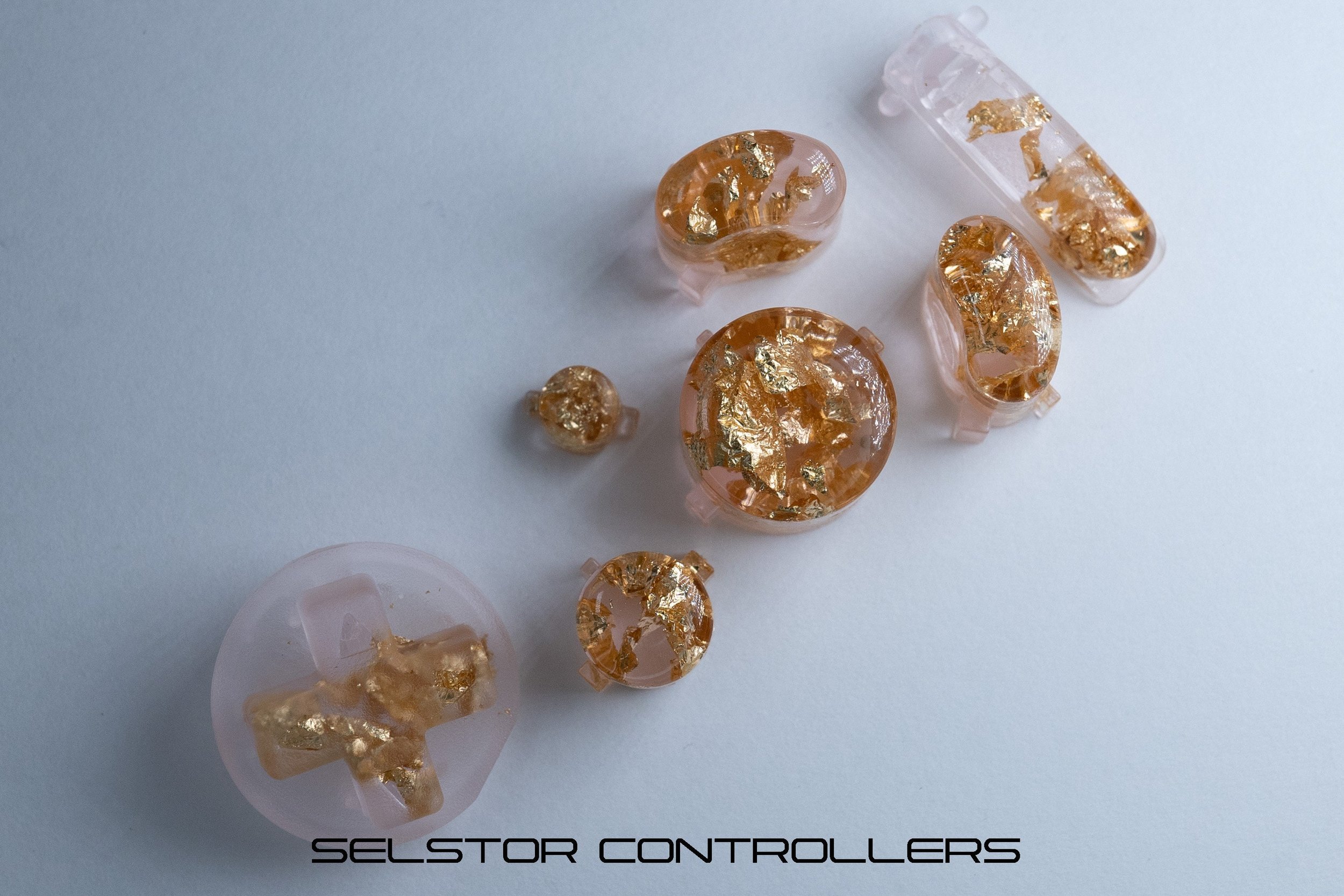 PINK GOLDSLICK GameCube Button Set - ABXYstartDpadZ