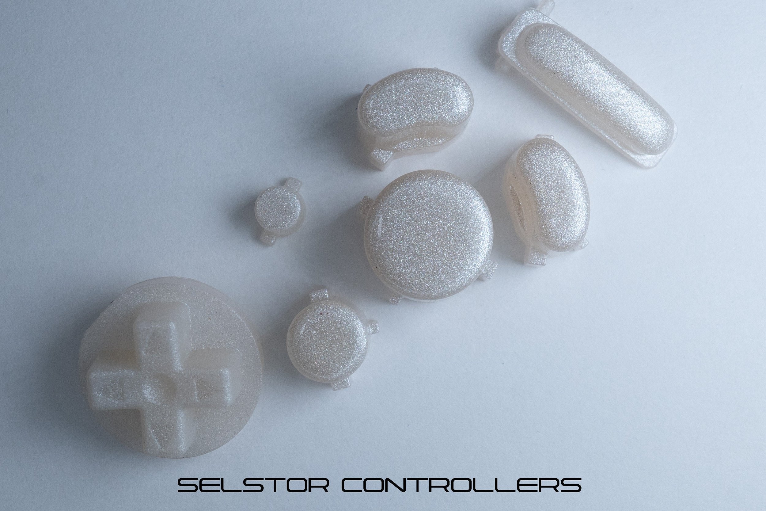 PEARL (BALD) GameCube Button Set - ABXYstartDpadZ