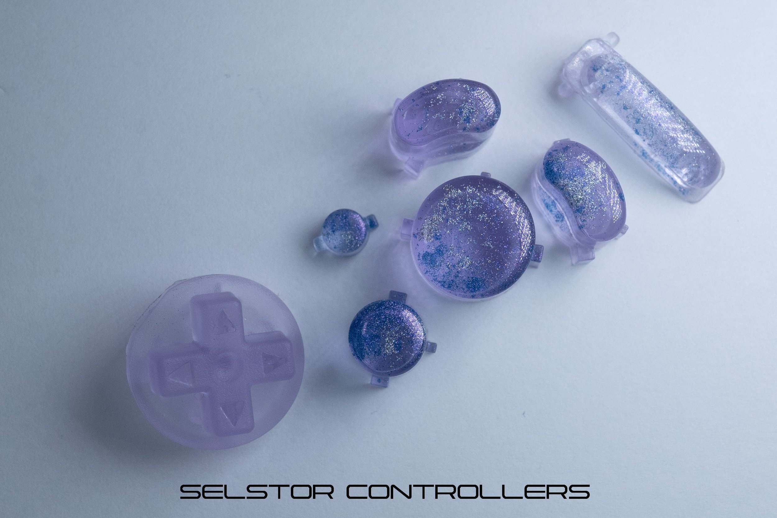 PURP (BALD) GameCube Button Set - ABXYstartDpadZ
