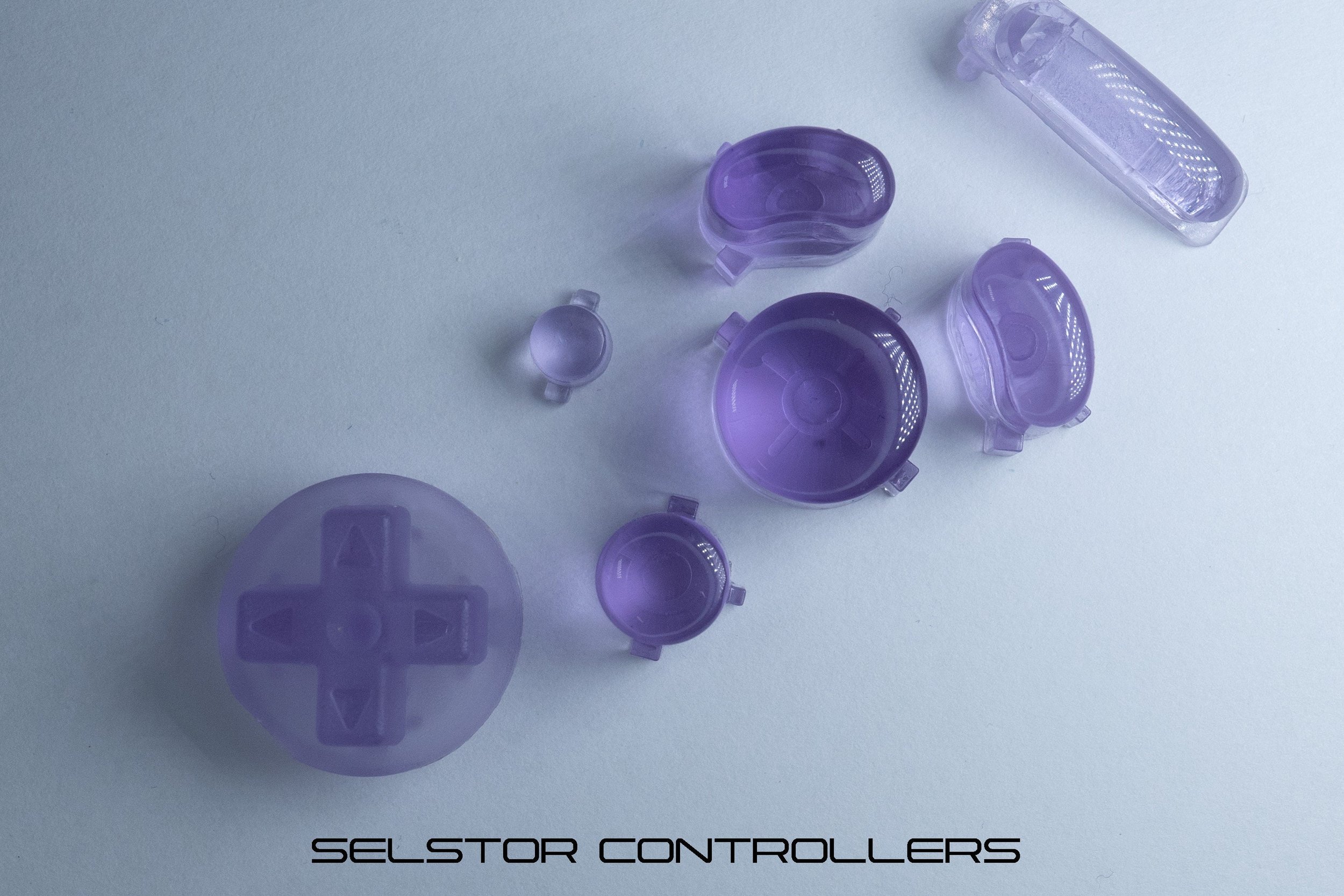 LAVENDER (BALD) GameCube Button Set - ABXYstartDpadZ