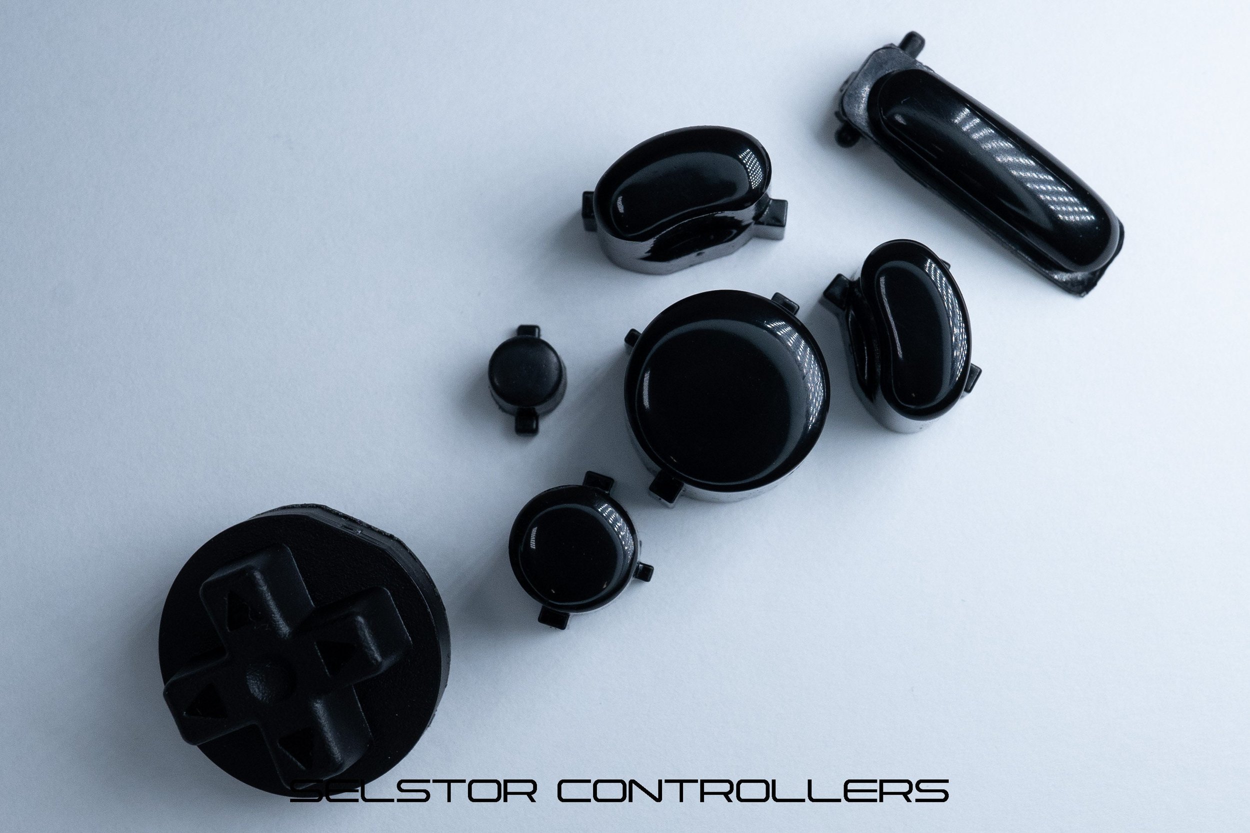 BLACK (BALD) GameCube Button Set - ABXYstartDpadZ