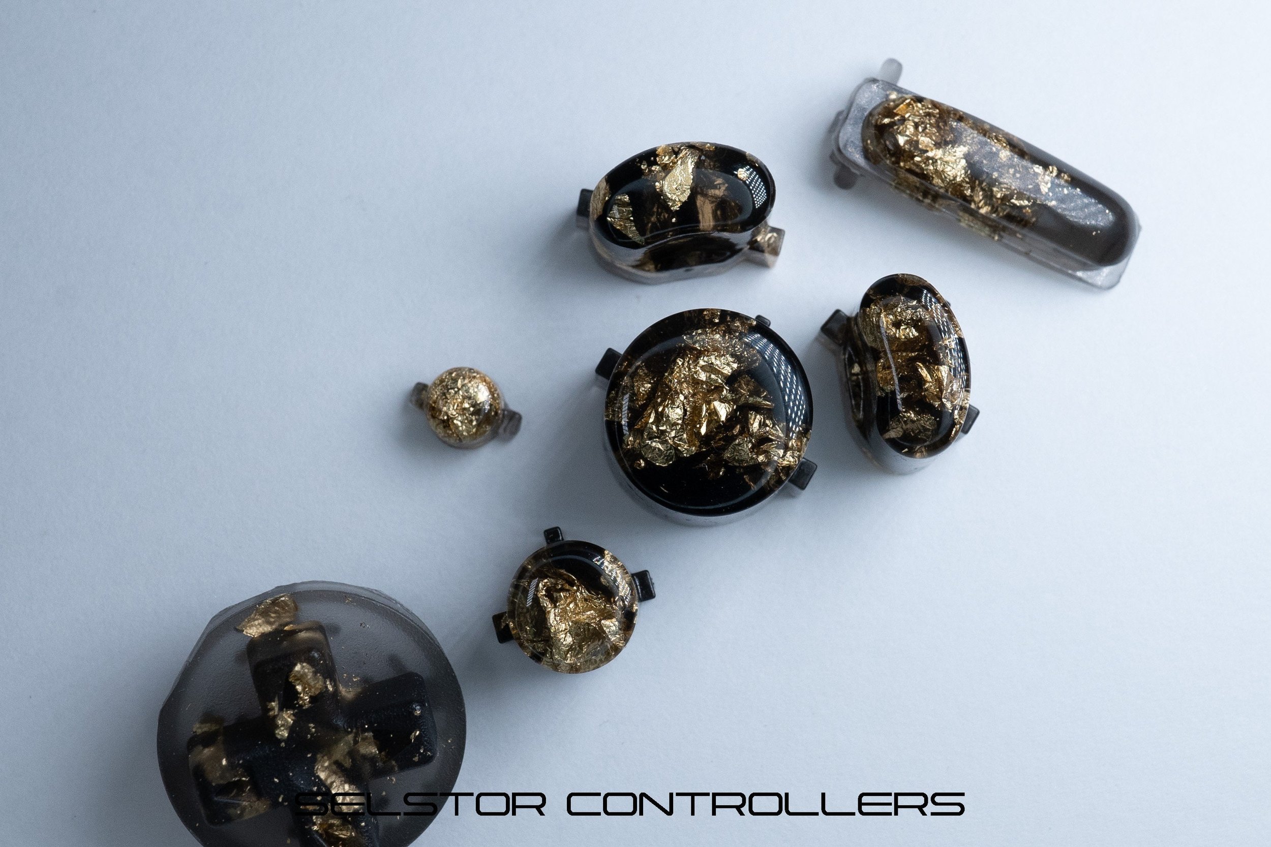SMOKED GOLD (BALD) GameCube Button Set - ABXYstartDpadZ