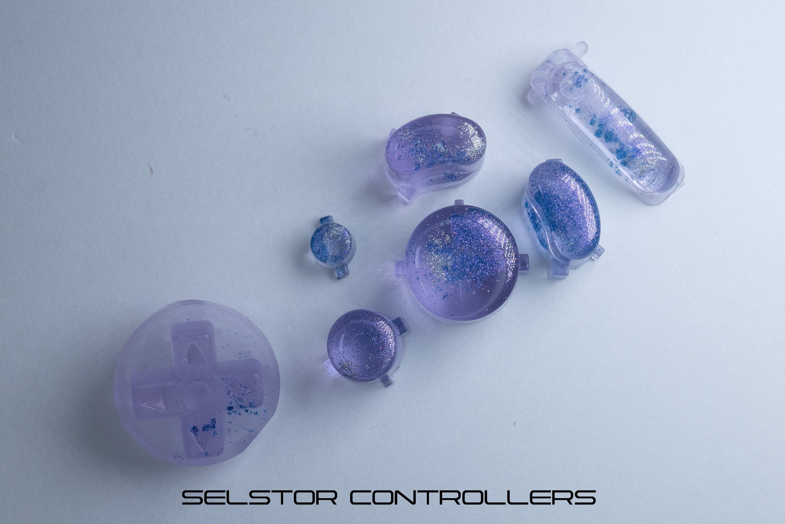 PURP (BALD) GameCube Button Set - ABXYstartDpadZ