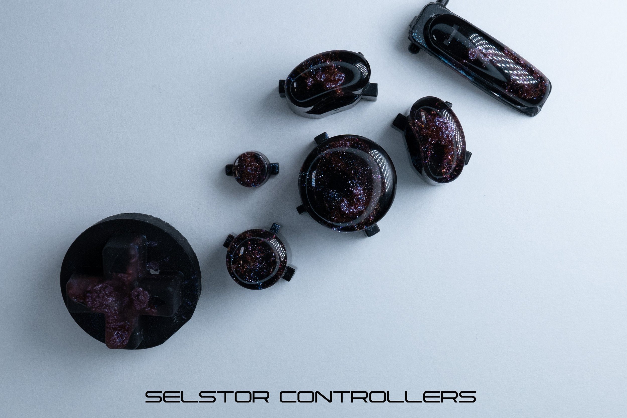 DARK GALAXY (BALD) GameCube Button Set - ABXYstartDpadZ