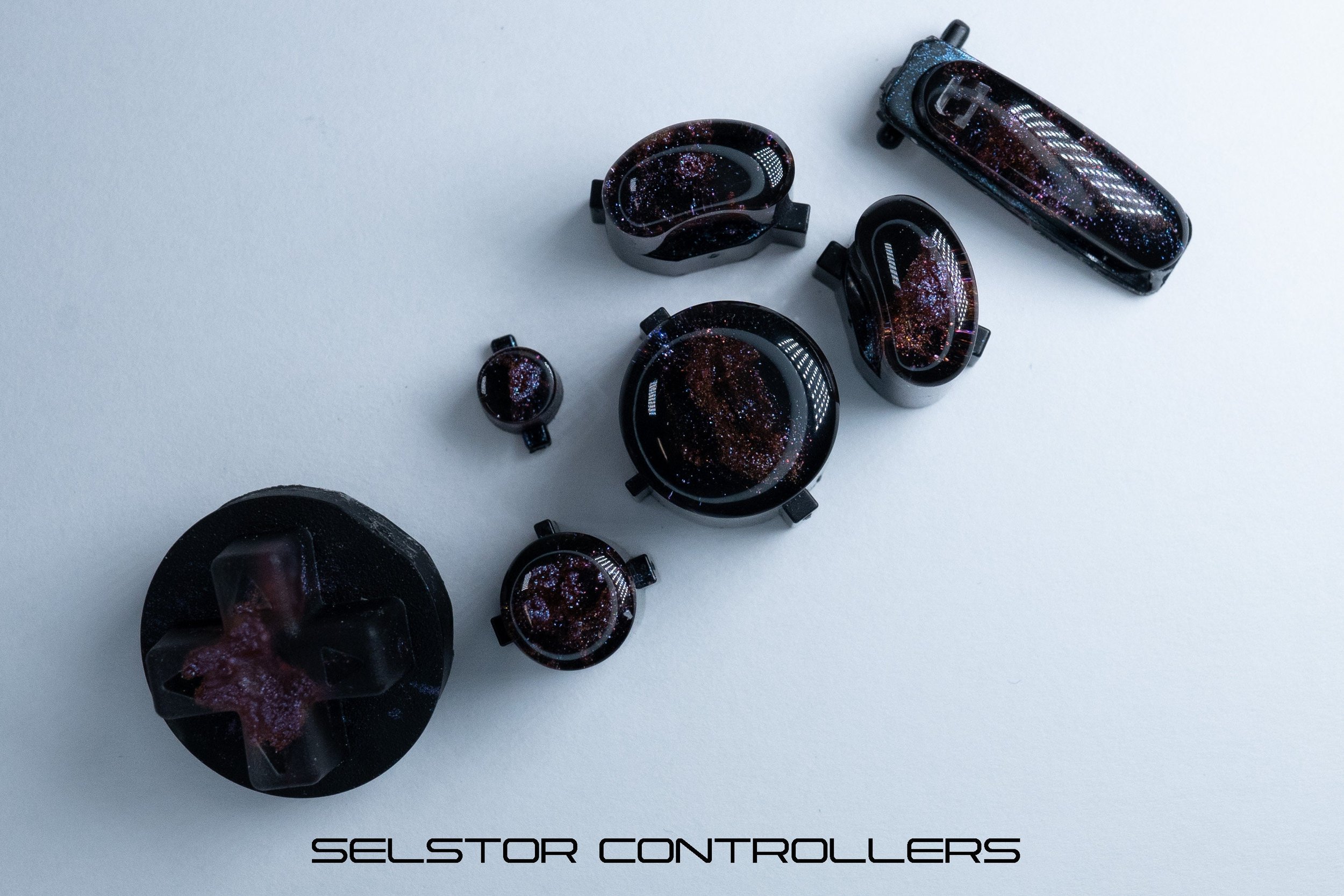 DARK GALAXY (BALD) GameCube Button Set - ABXYstartDpadZ