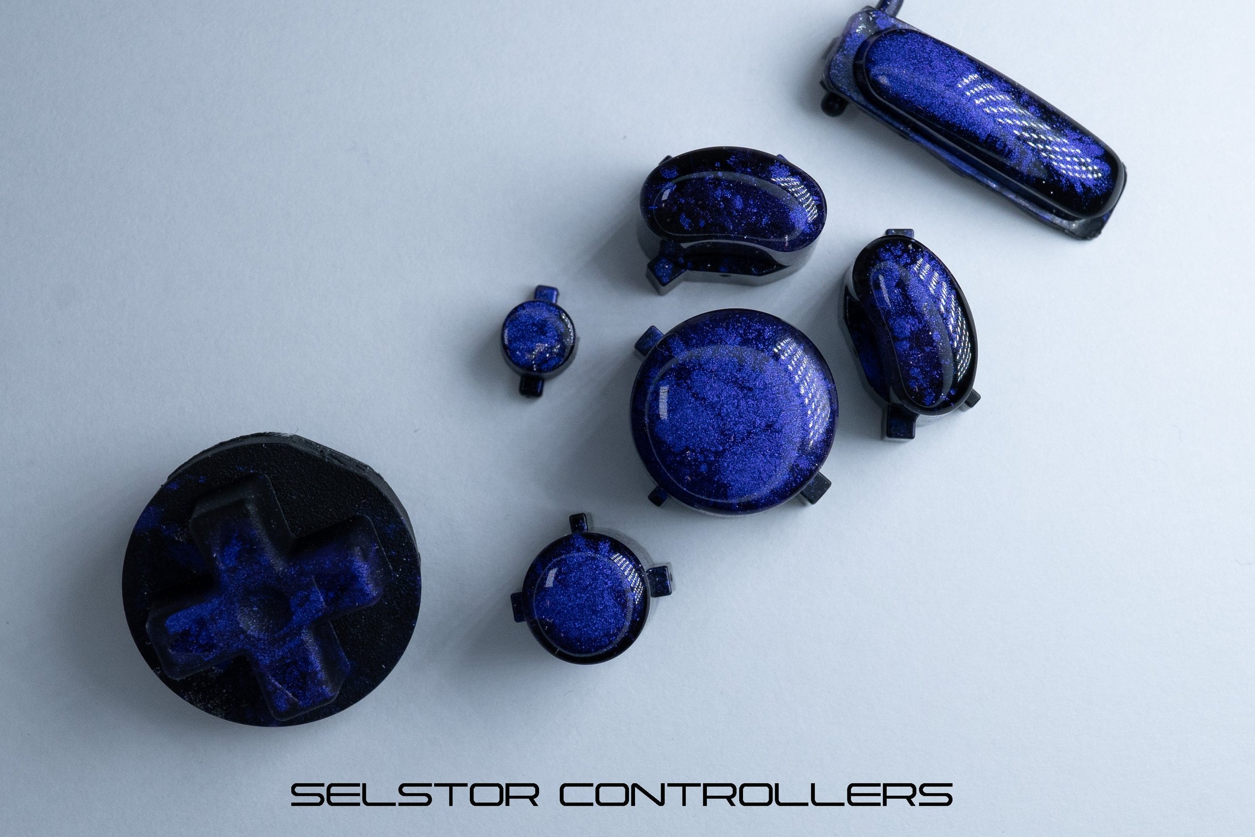 PURPLE NEBULA (BALD) GameCube Button Set - ABXYstartDpadZ