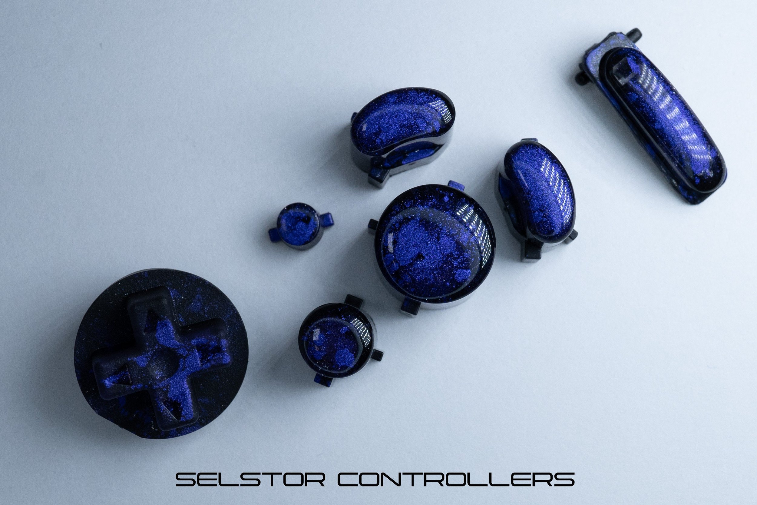 PURPLE NEBULA (BALD) GameCube Button Set - ABXYstartDpadZ