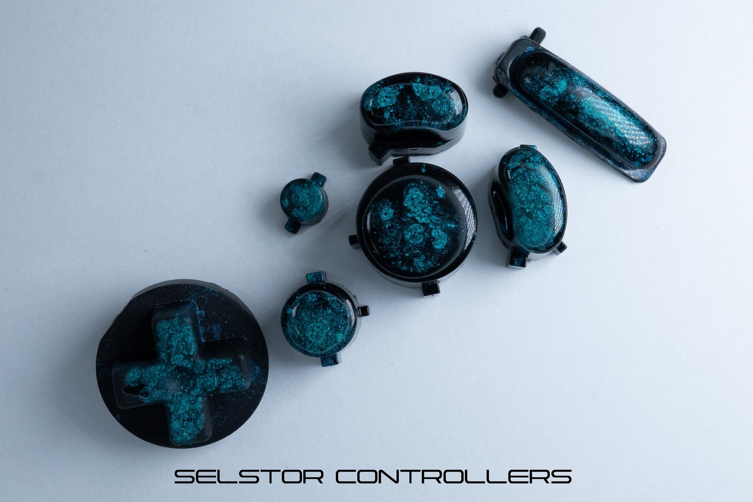 EMERALD NEBULA (BALD) GameCube Button Set - ABXYstartDpadZ