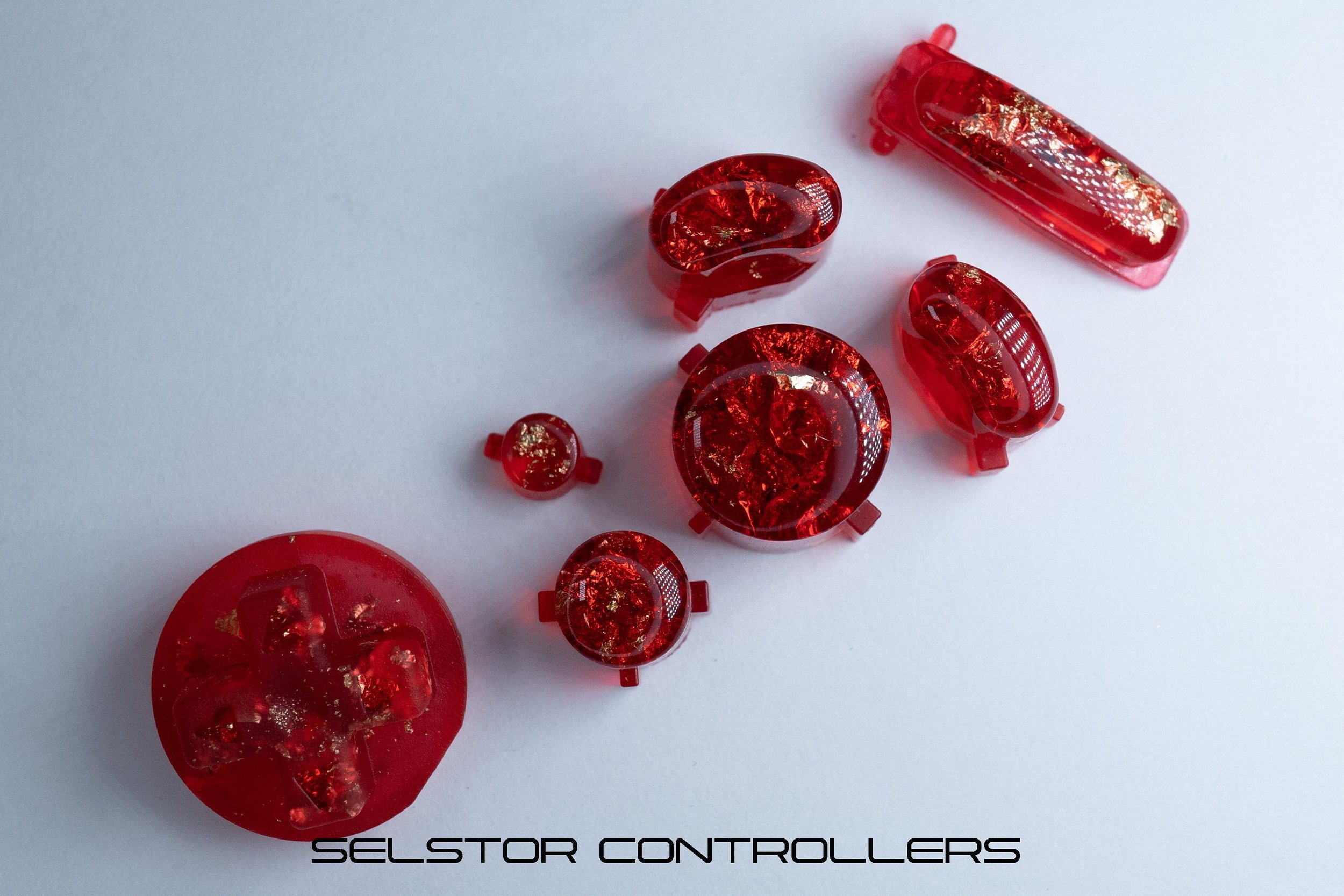 BLOOD GOLD (BALD) GameCube Button Set - ABXYstartDpadZ