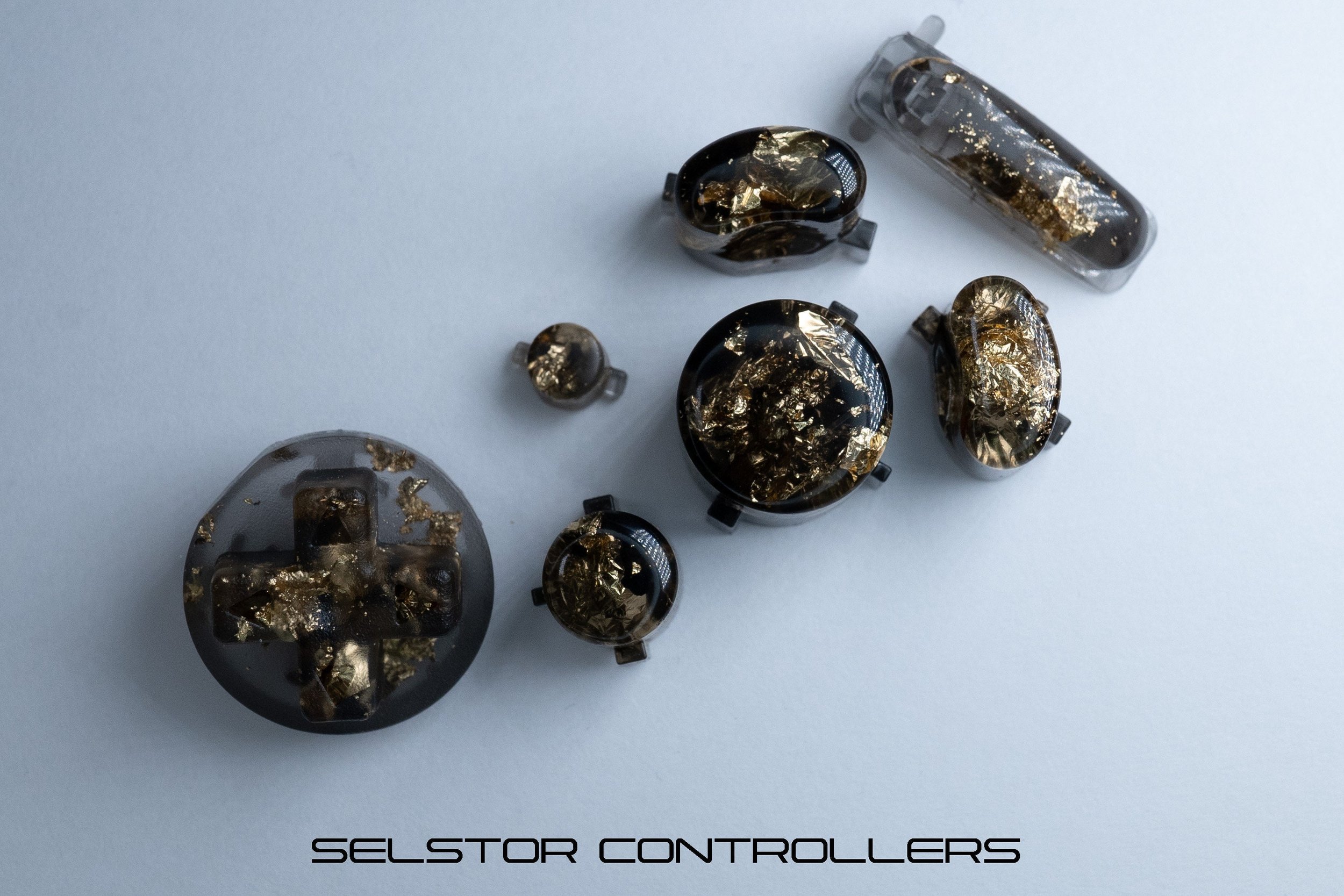 SMOKED GOLD (BALD) GameCube Button Set - ABXYstartDpadZ