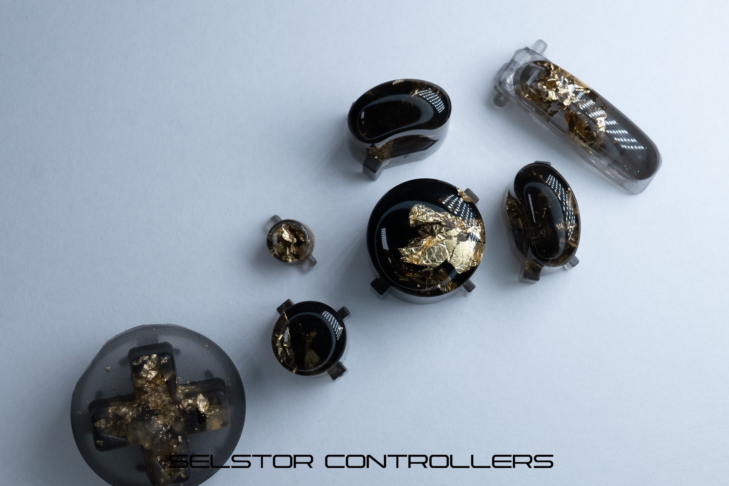 SMOKED GOLD (BALD) GameCube Button Set - ABXYstartDpadZ