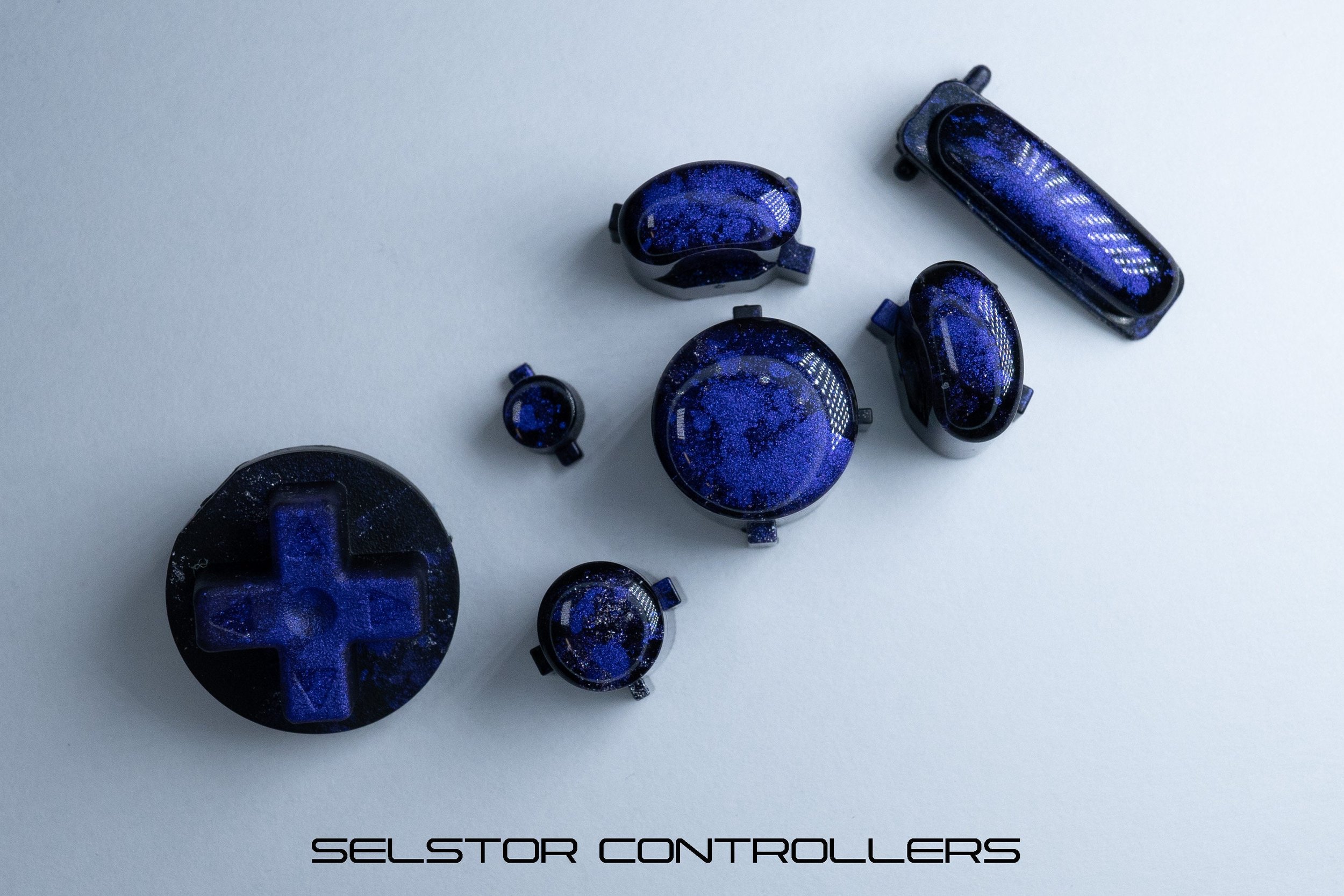 PURPLE NEBULA (BALD) GameCube Button Set - ABXYstartDpadZ