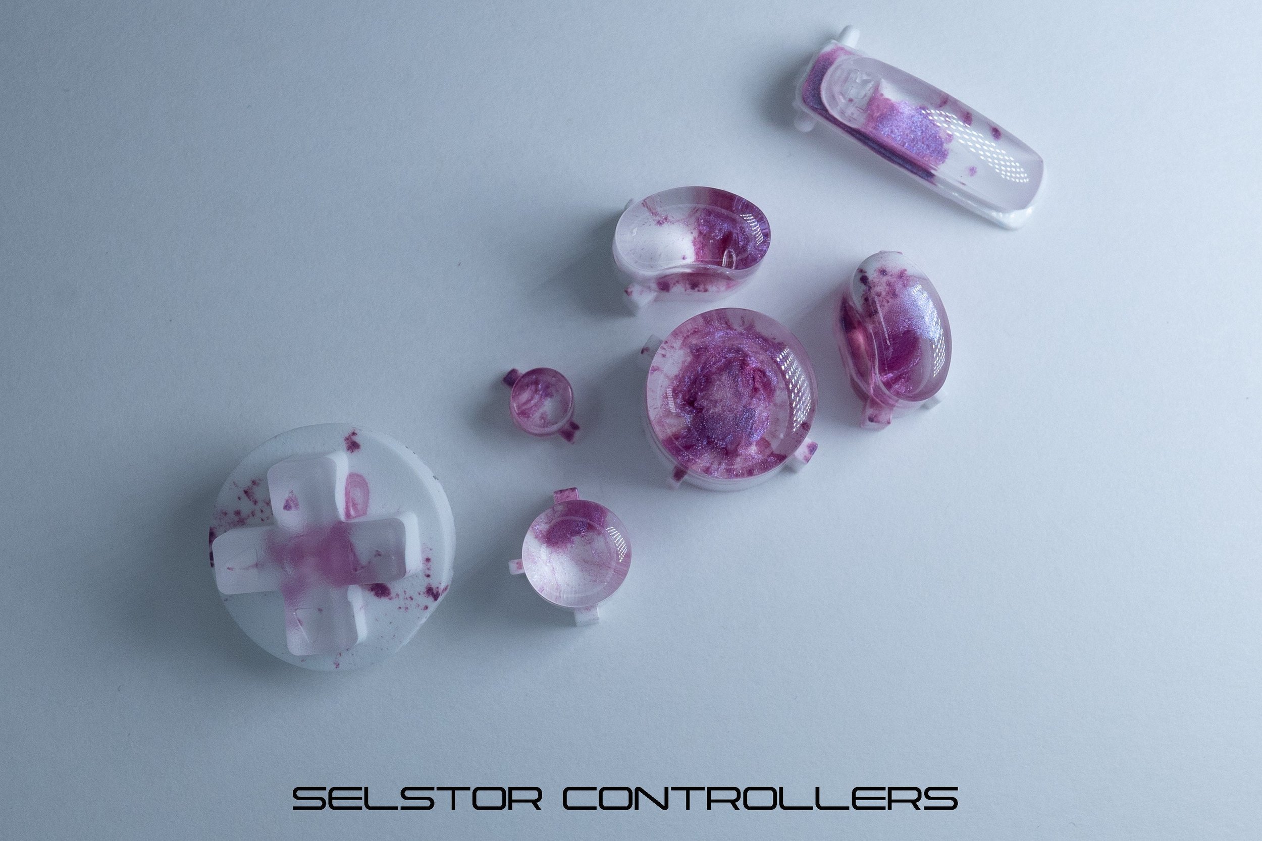 MAGENTA HAZE (BALD) GameCube Button Set - ABXYstartDpadZ