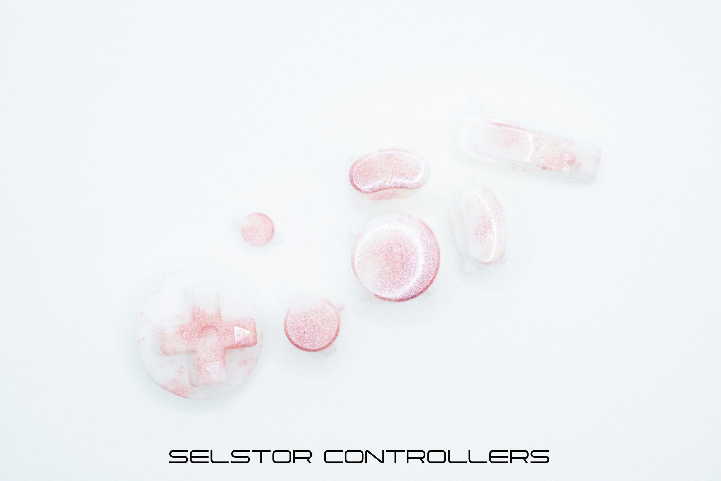 PINK SPLASH GameCube Button Set - ABXYstartDpadZ (Mainstage Stock - M1)
