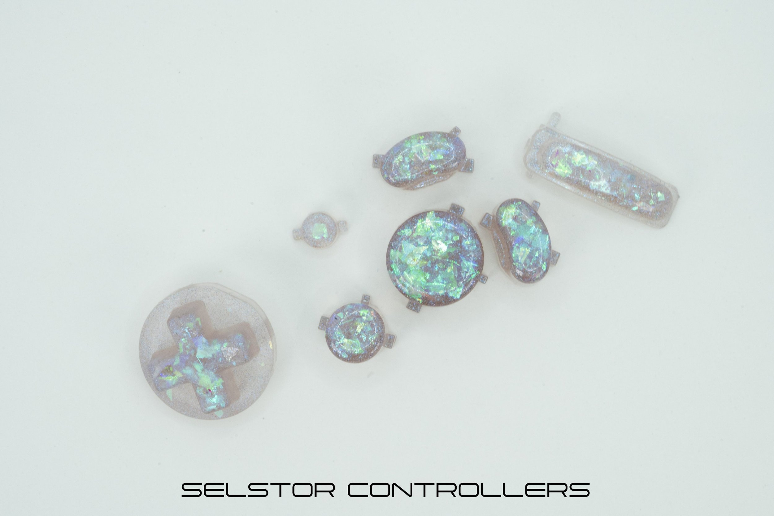 OPAL (BALD) GameCube Button Set - ABXYstartDpadZ (Mainstage Stock - M1)