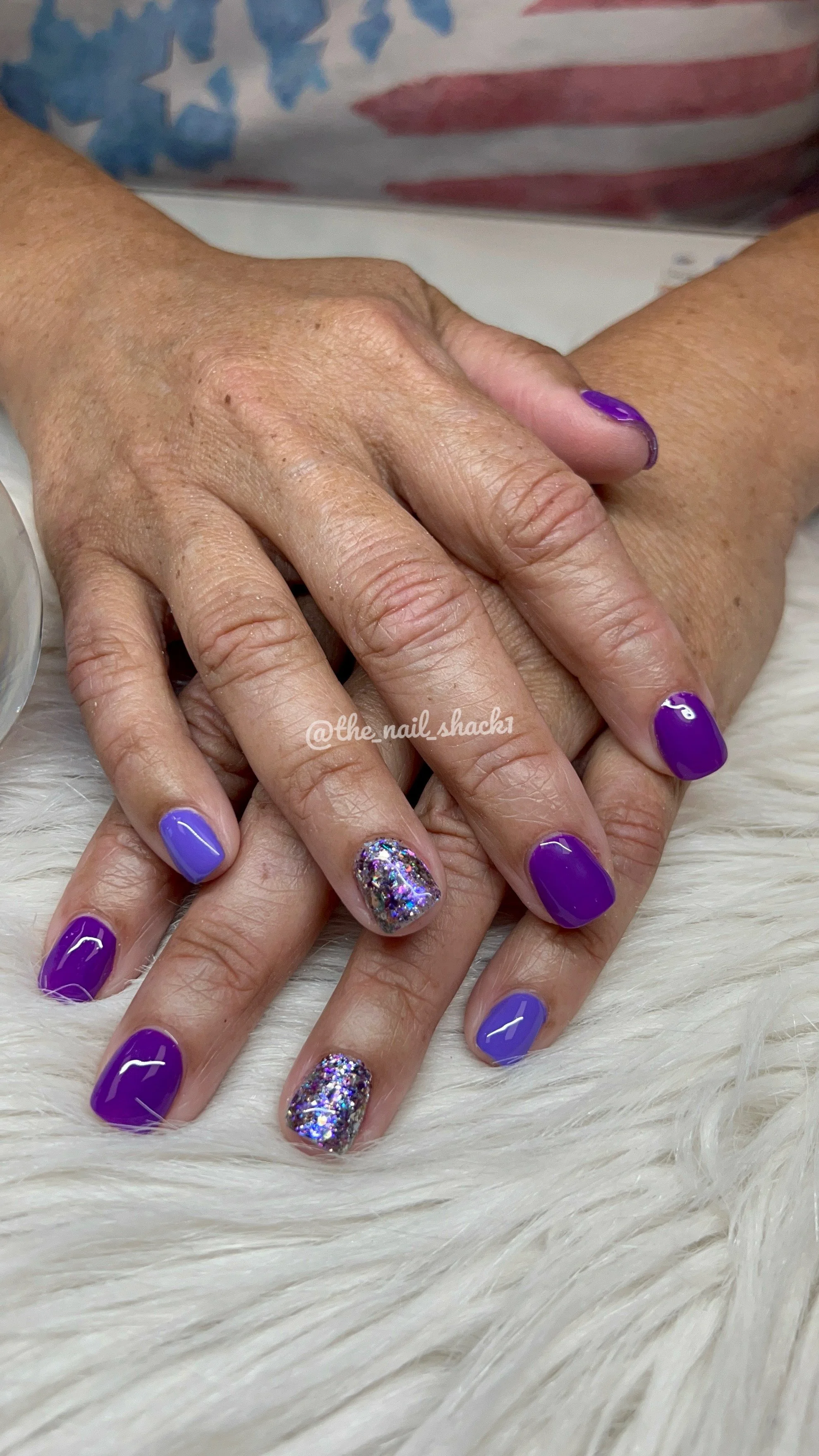 Custom colored nails that have been created just for this client.