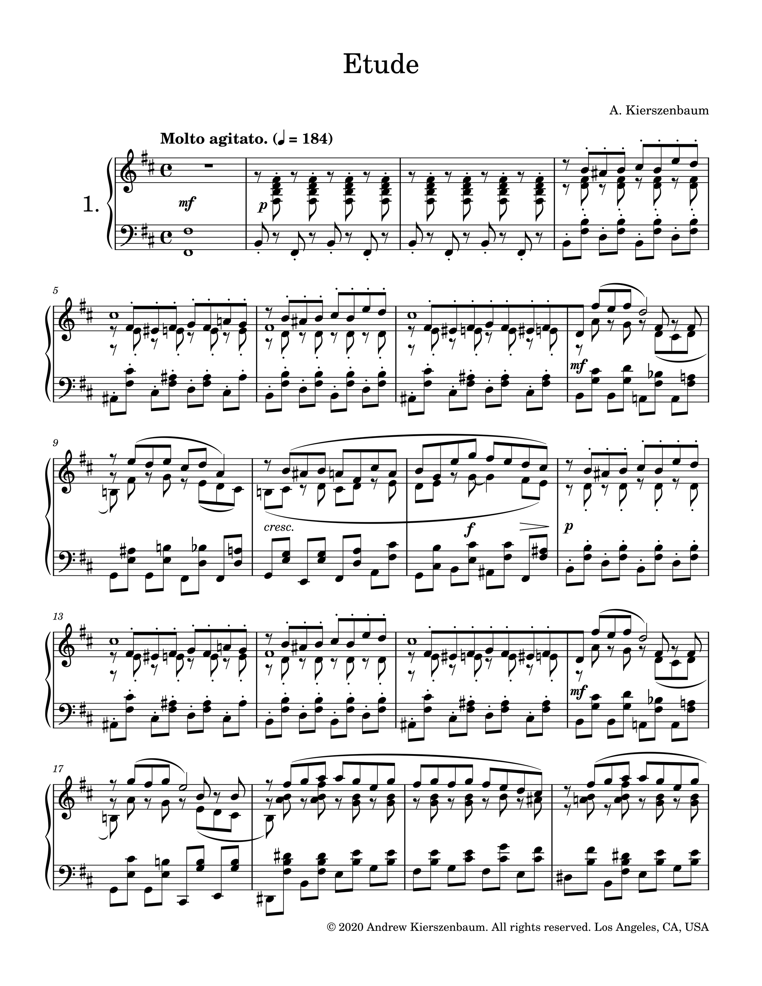 Three Etudes: No. 1 in B Minor (2020)