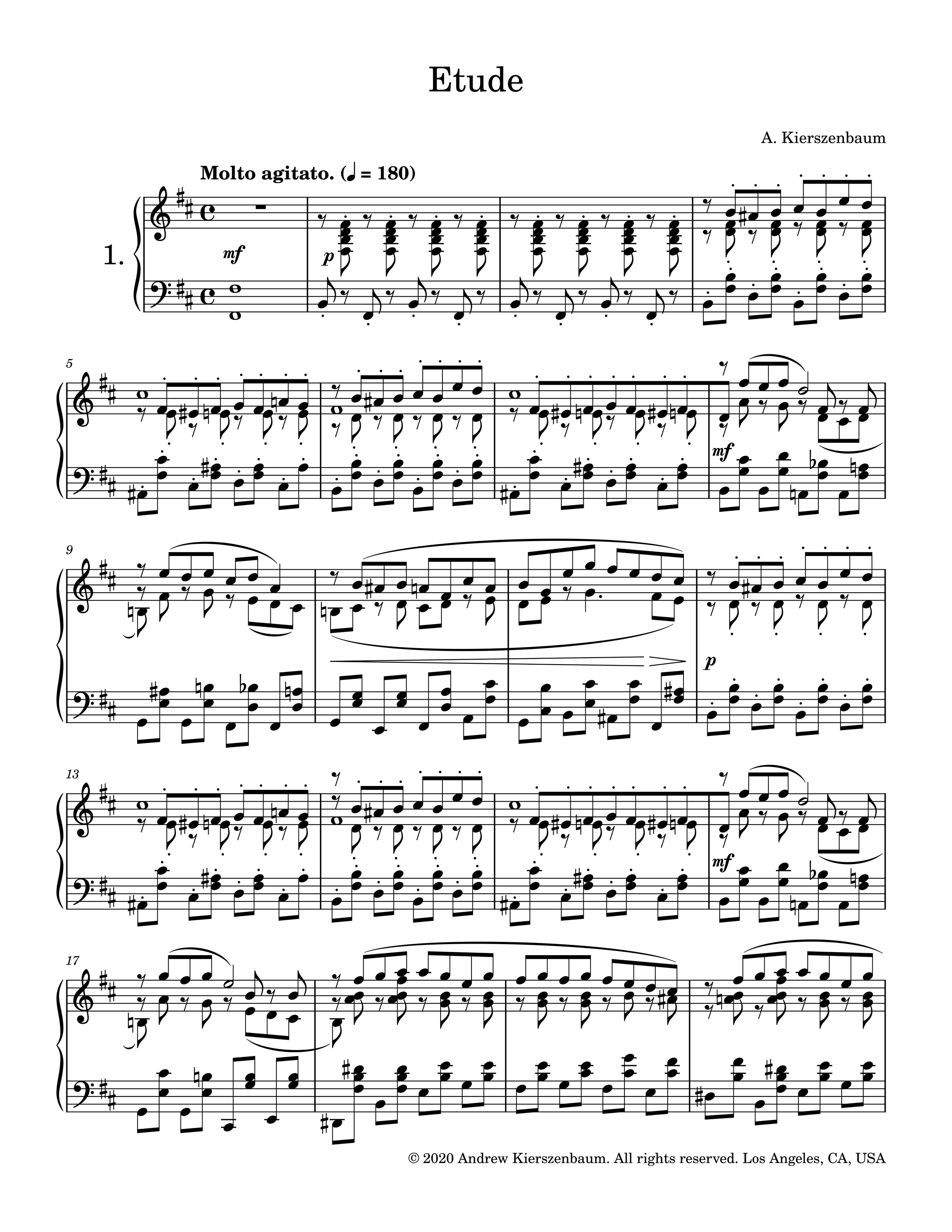 Three Etudes: No. 1 in B Minor (2020)