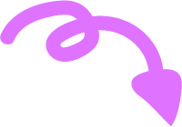 A purple arrow curving downward with a pointed tip.