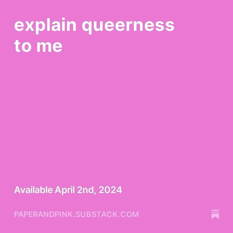 New newsletter essay about how queerness in my writing has evolved over time 🏳️&zwj;🌈 Link in story, as well as in the carrd in my bio