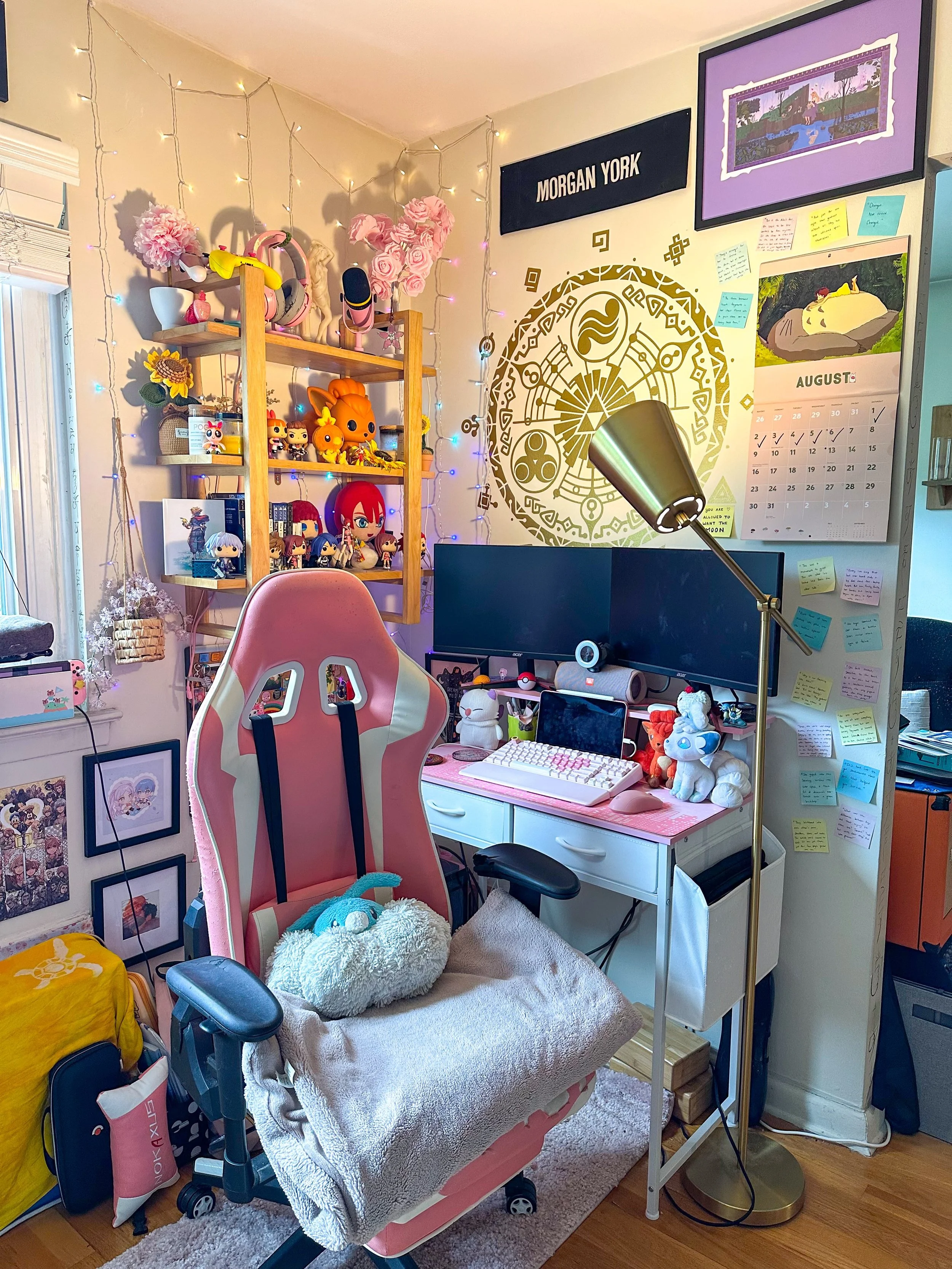 As a writer who works from home and also games on my PC, my desk/workspace has always been important to me. Took a few months of living in the new place, but it&rsquo;s at last looking perfect 🌸☀️