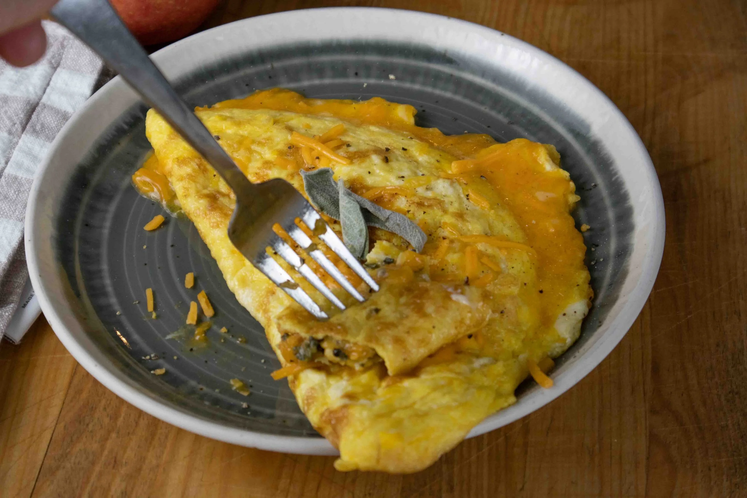 Savory Omelettes with Cheddar and Sage — Its Better with Butter